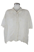 R7832 Blusa Camisa Abotonada Con Bordado
