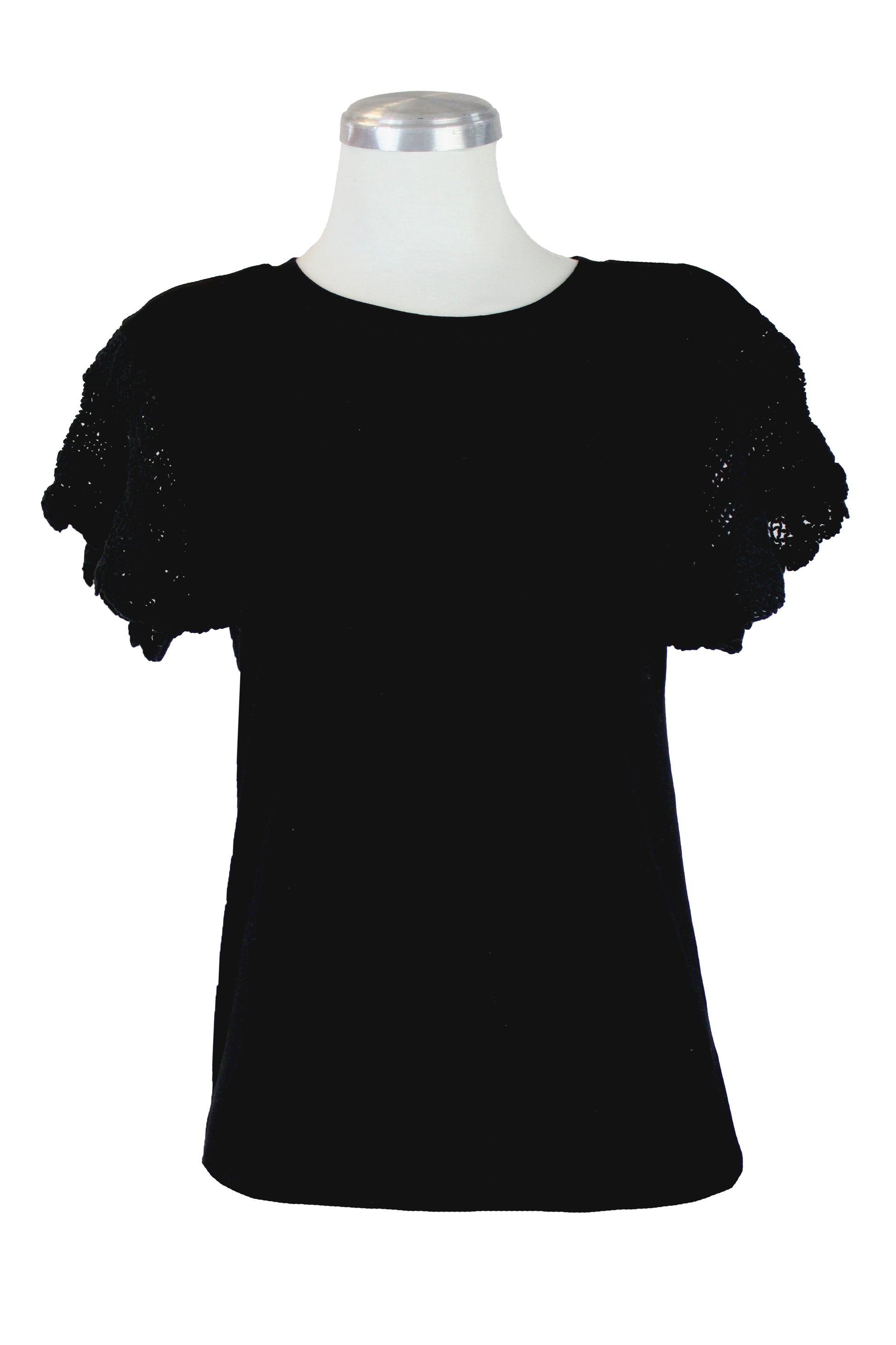 LL004 Blusa Con Tejido en Manga Lisa