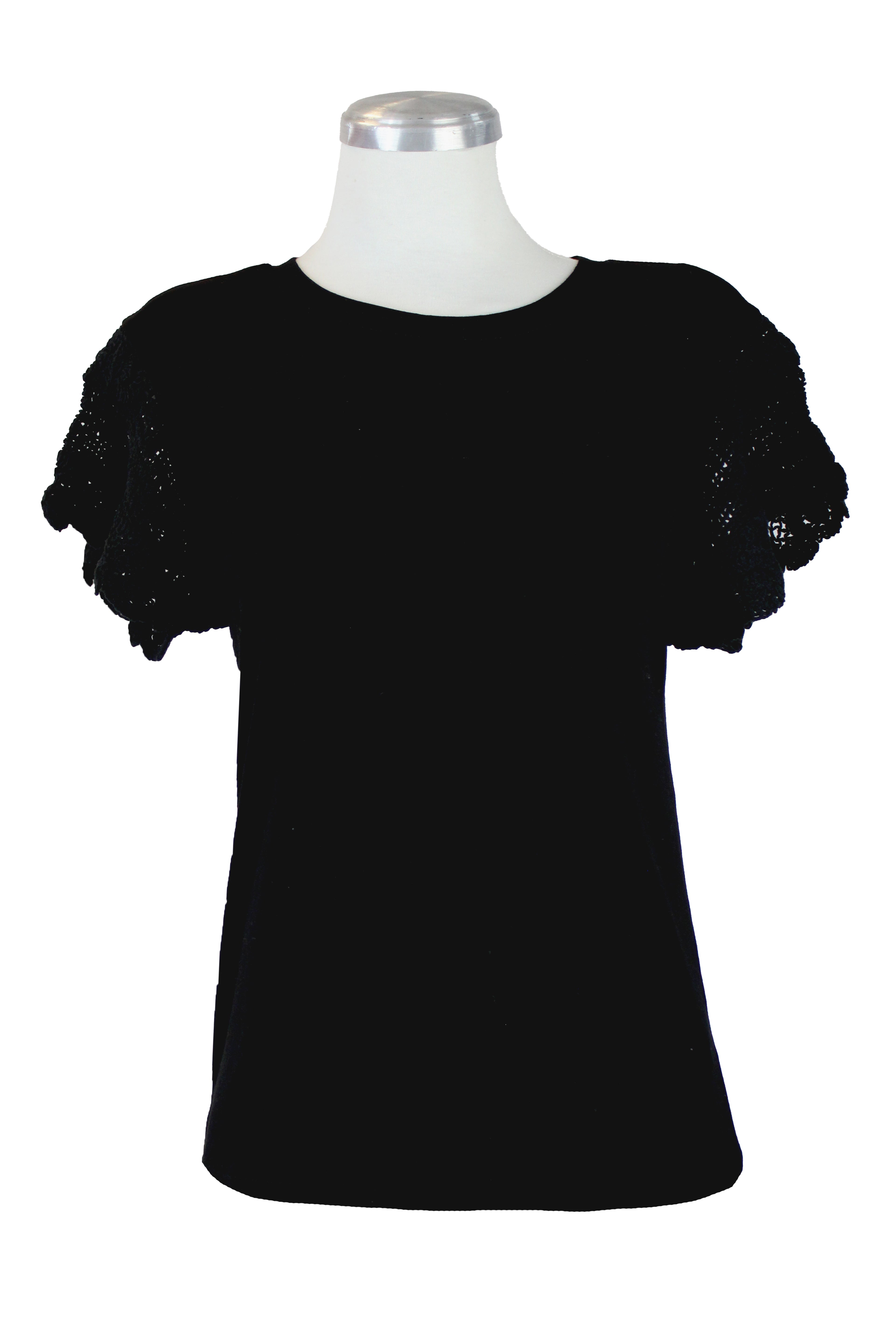LL004 Blusa Con Tejido en Manga Lisa