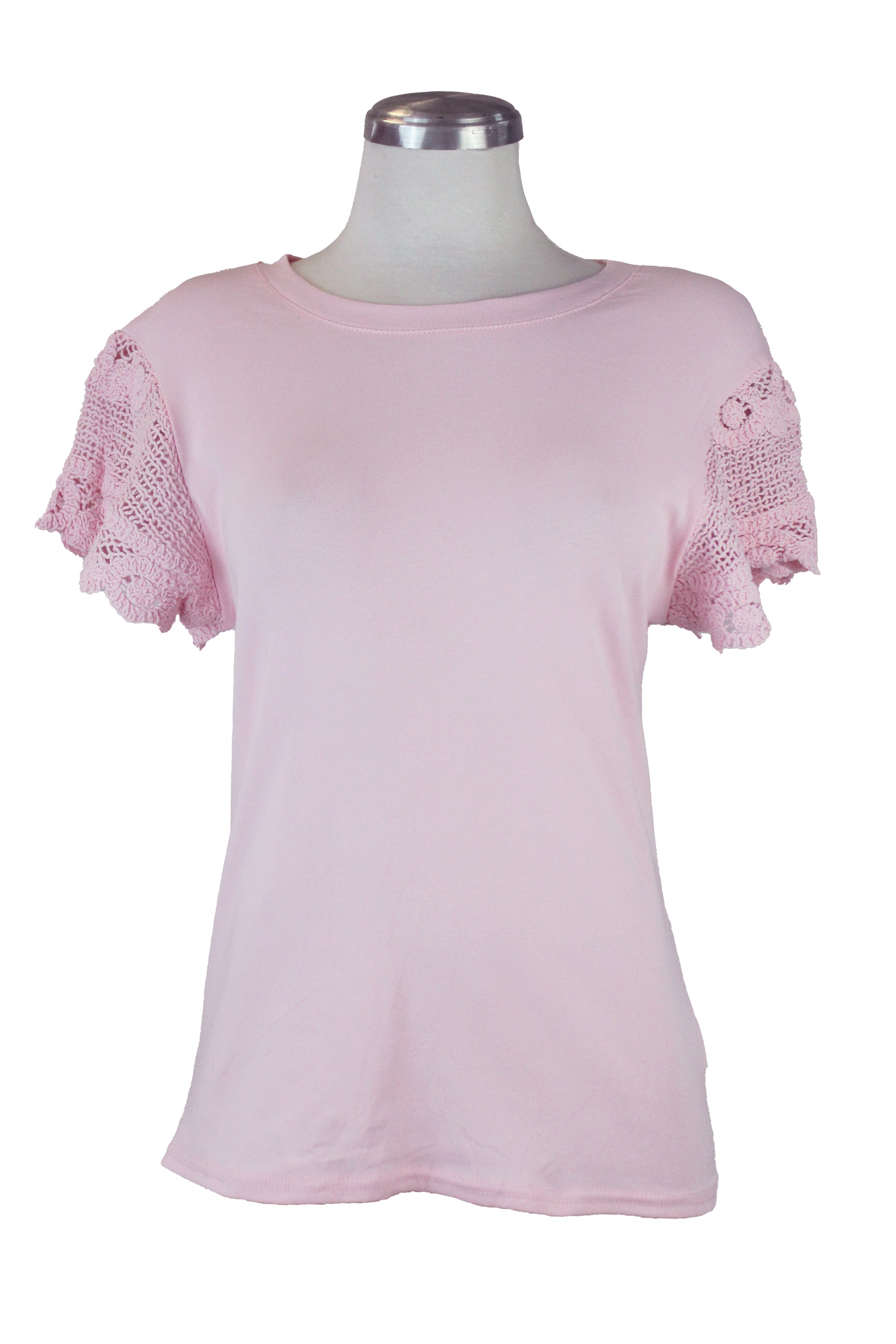 LL004 Blusa Con Tejido en Manga Lisa