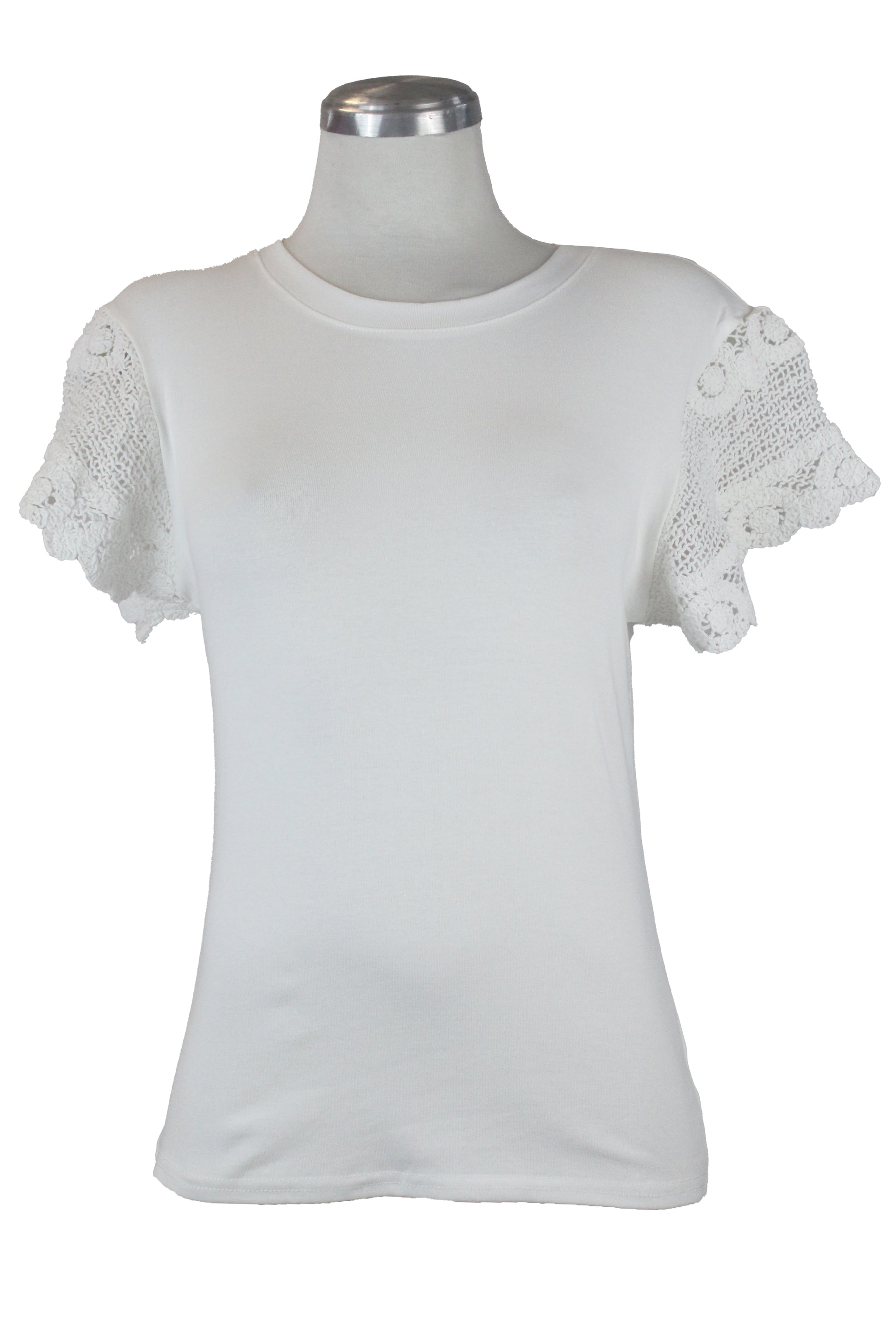 LL004 Blusa Con Tejido en Manga Lisa