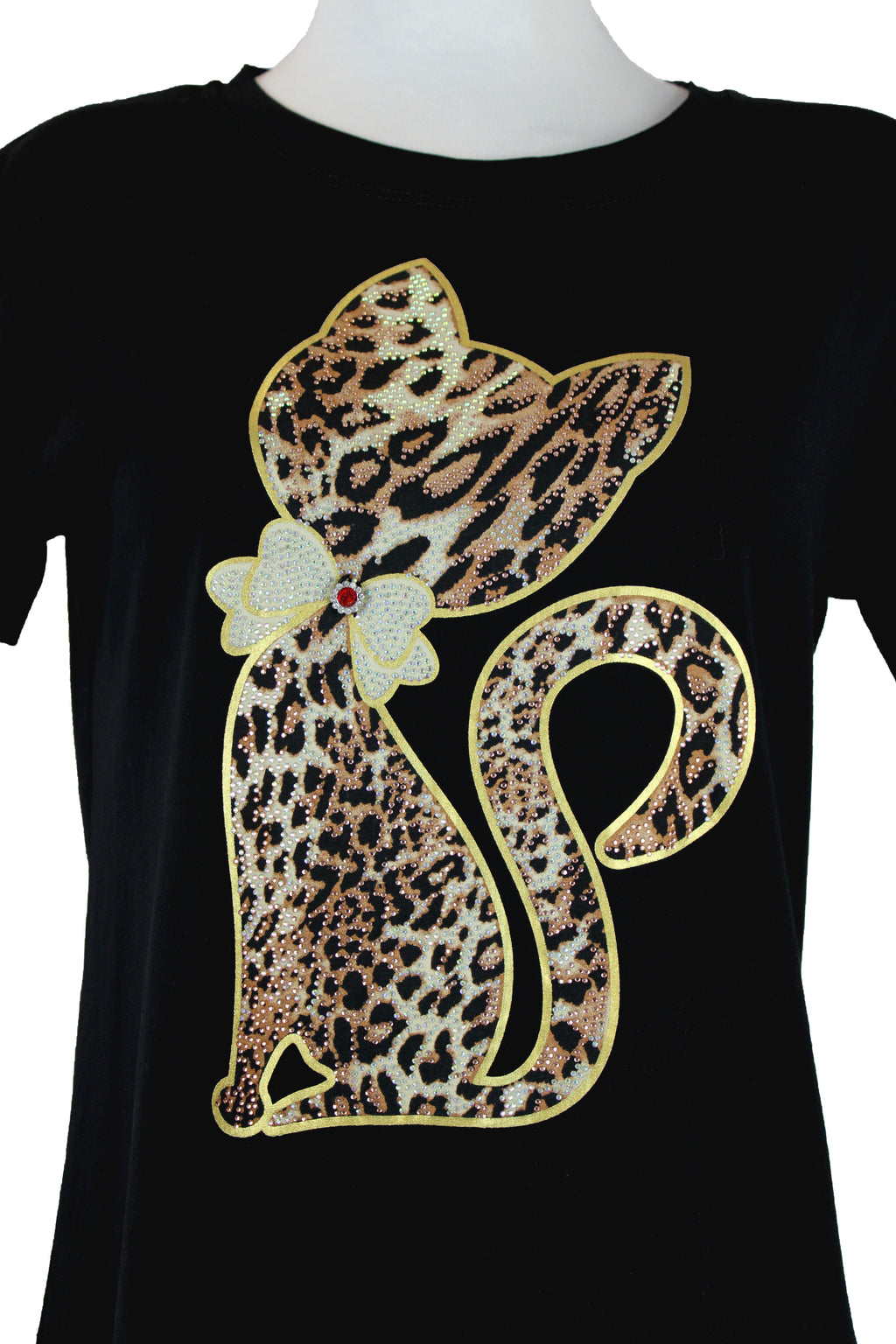 D2-336 Blusa Con Estampado De Gato Animal Print