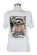 90991 Playera Con Estampado Perrito Y Accesorios 3D