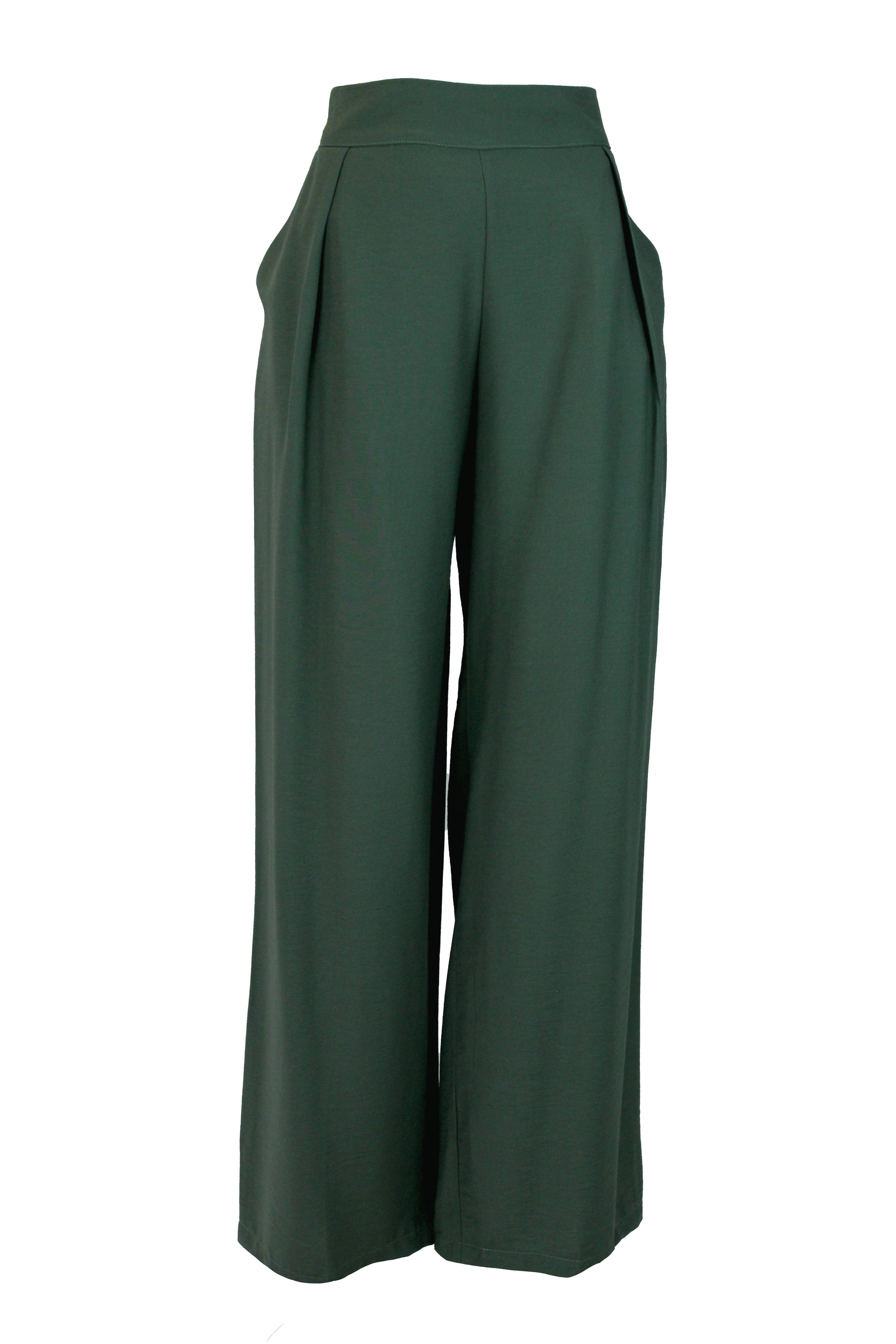 12615 Pantalón Con Elástico Liso Con Pinzas