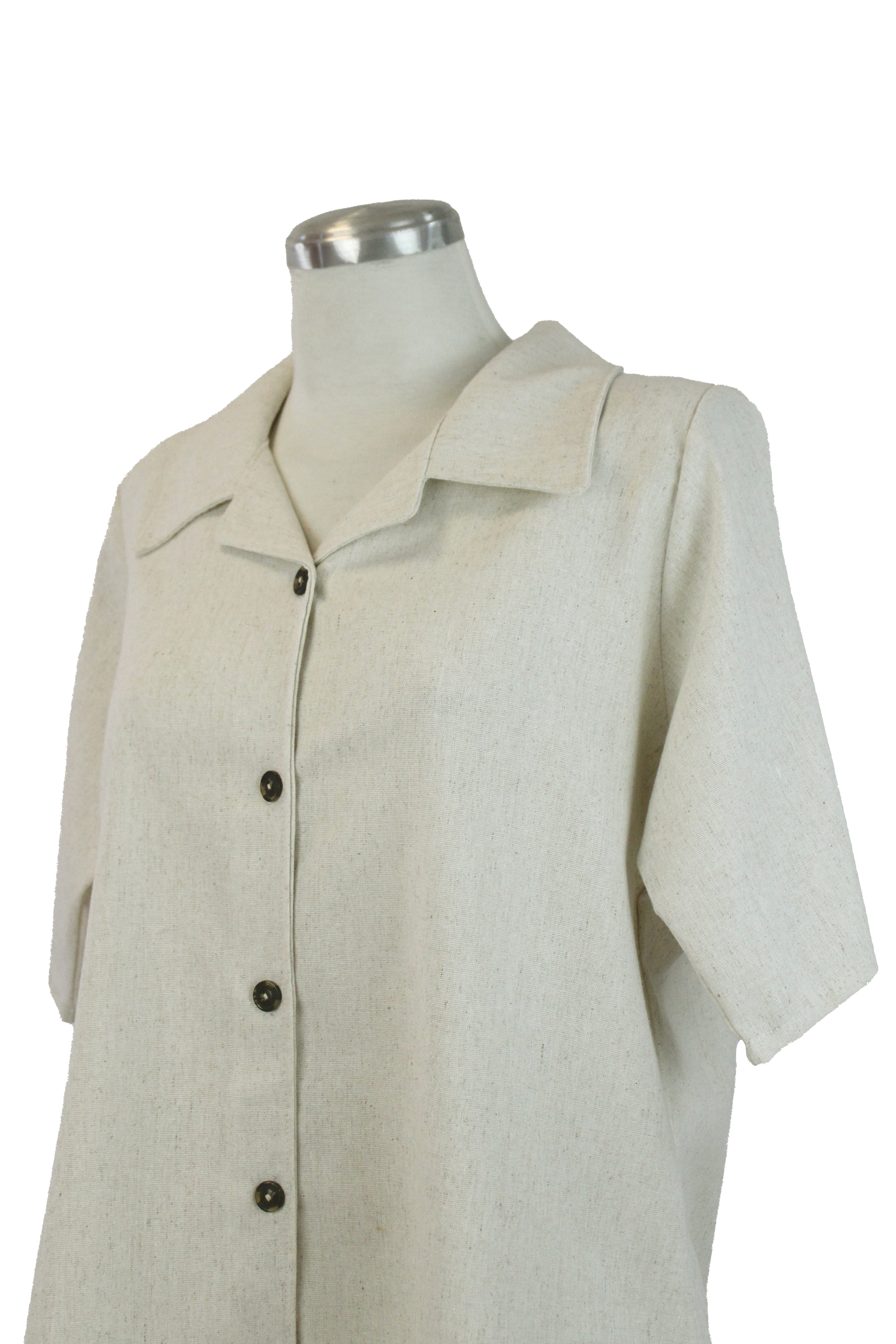 6433 Camisera Lino Botón