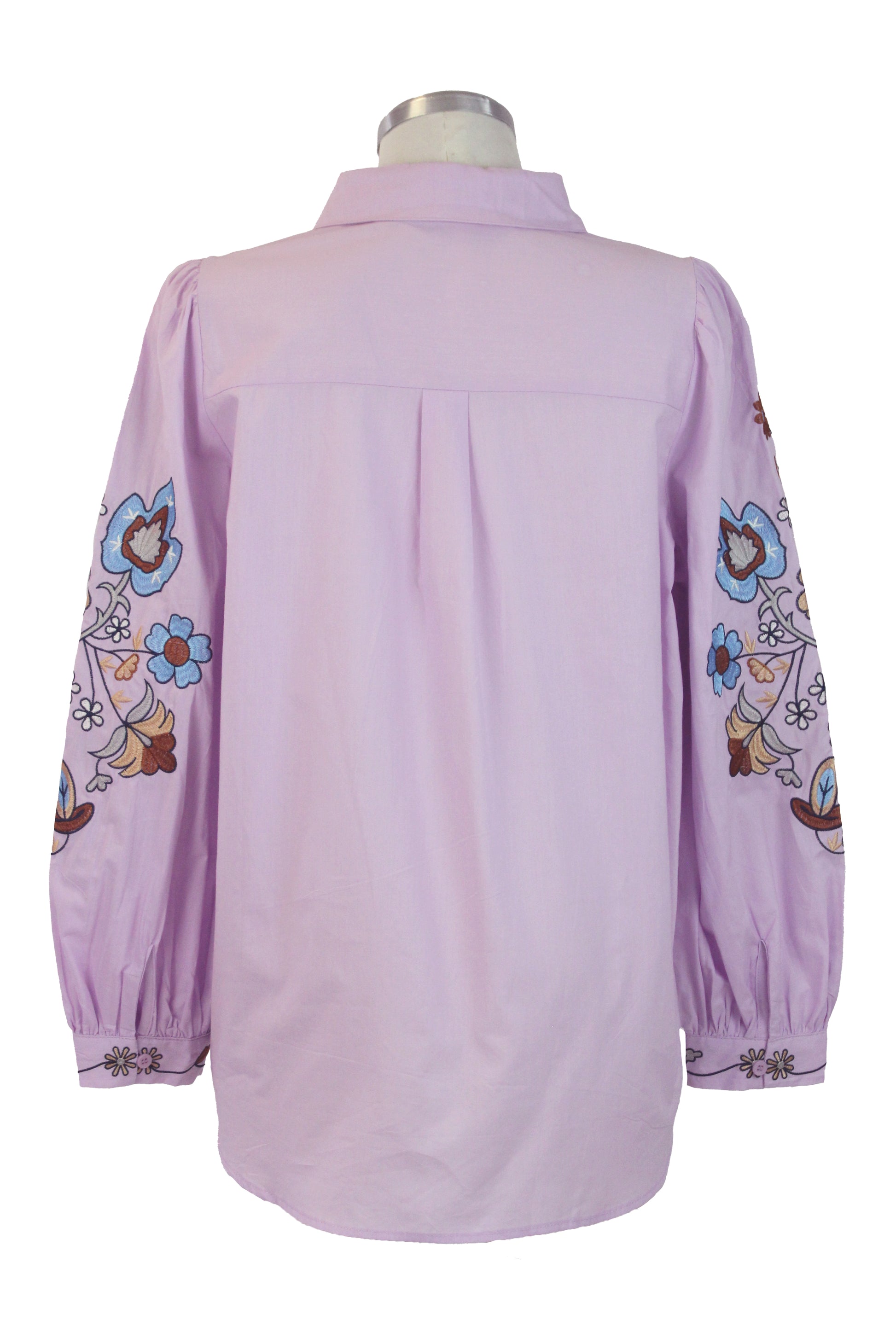 GOZX512 Camisa flores bordada