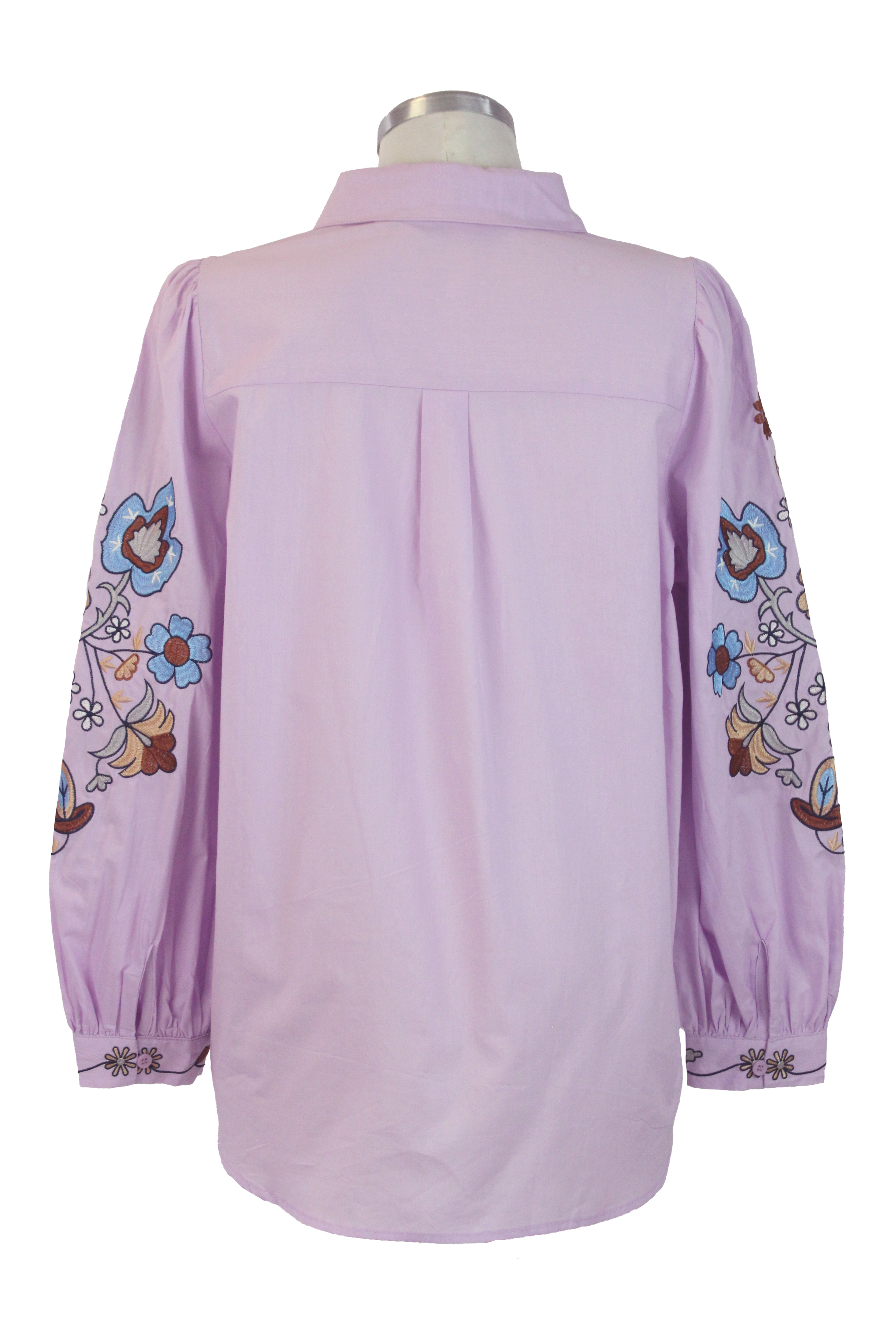 GOZX512 Camisa flores bordada