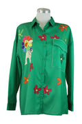 10717 Camisa Manga Larga Estampado Flores, Smile y Brillo