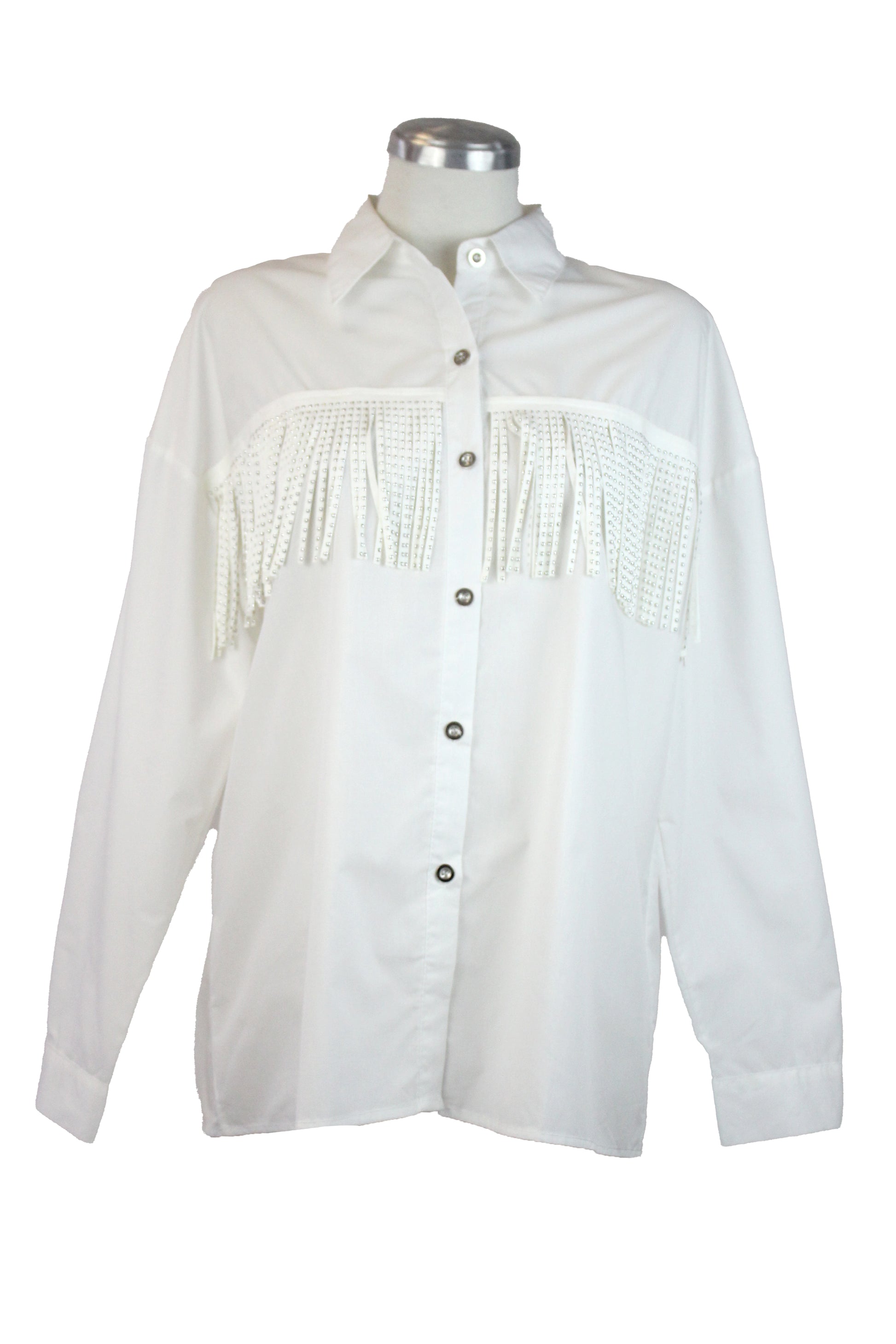 10742 Camisa Manga Larga Con Tira Barbitas al Frente