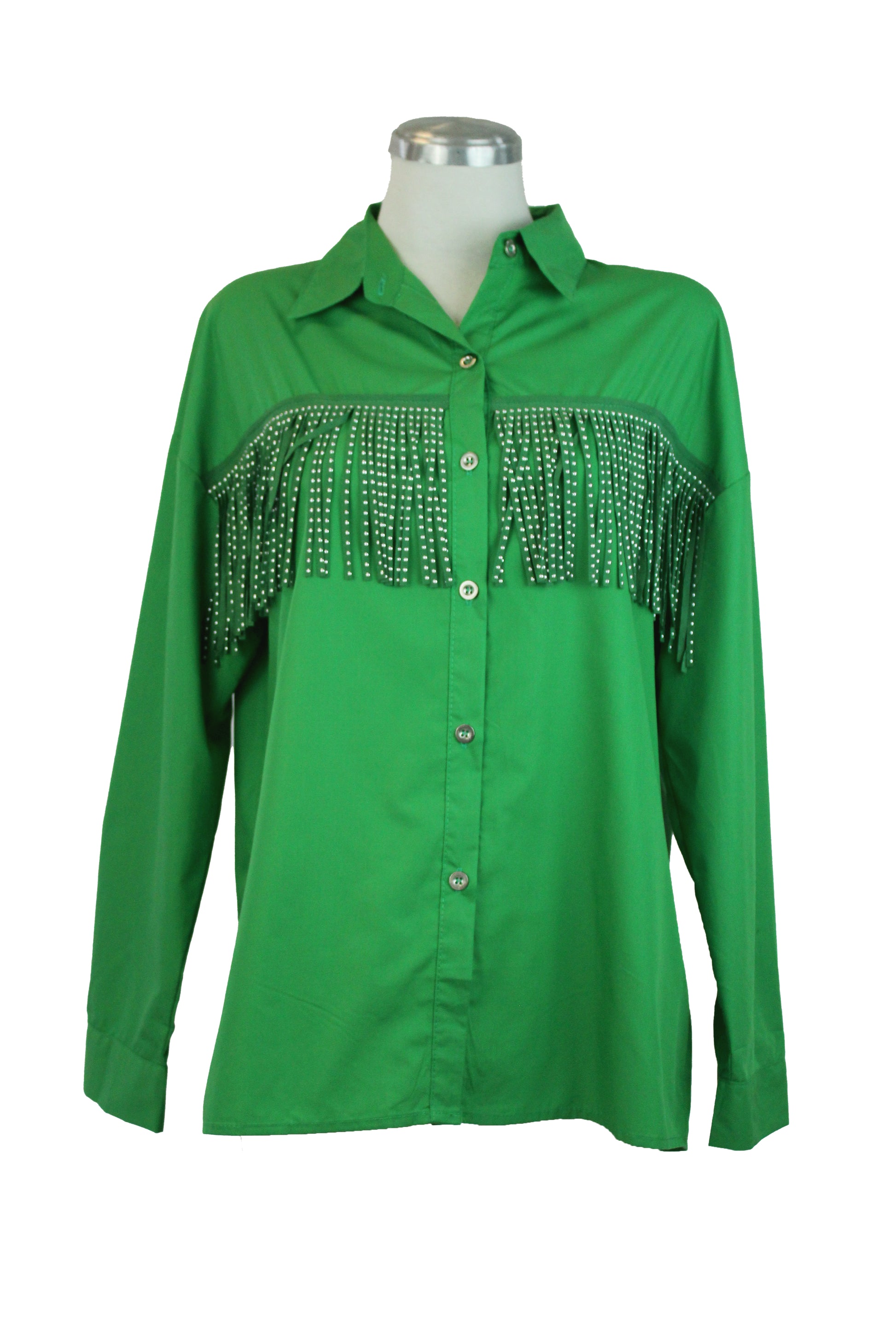 10742 Camisa Manga Larga Con Tira Barbitas al Frente