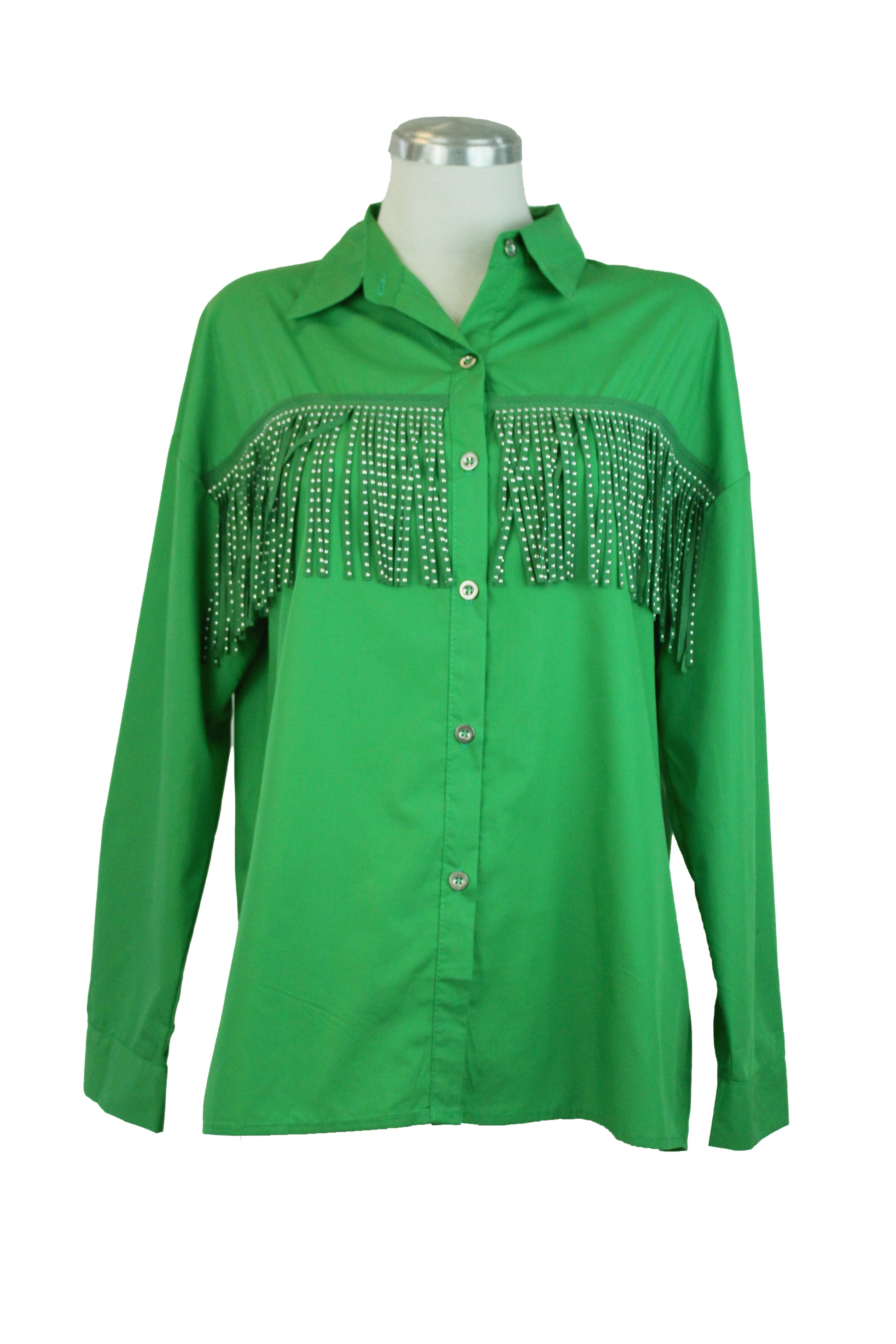 10742 Camisa Manga Larga Con Tira Barbitas al Frente