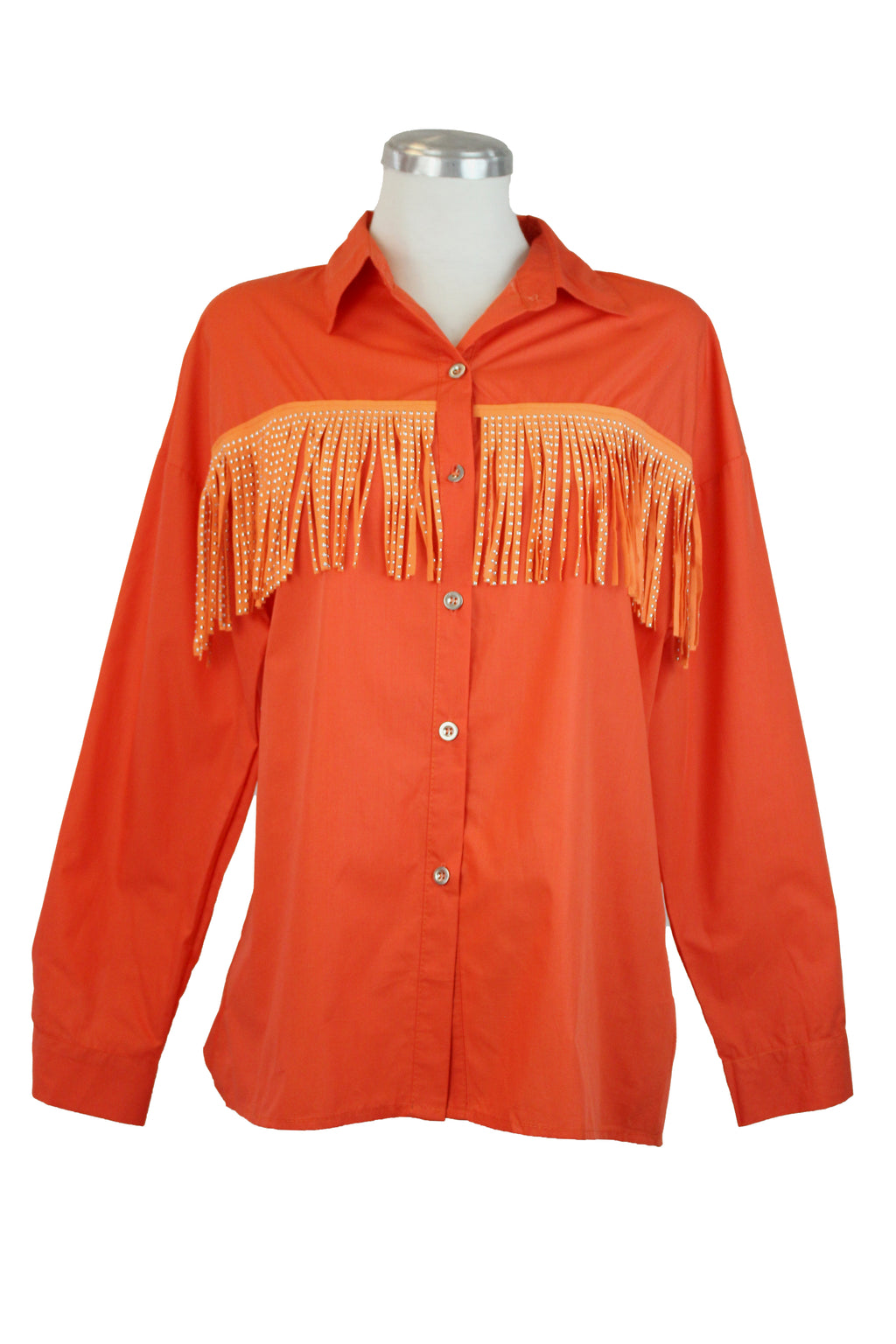 10742 Camisa Manga Larga Con Tira Barbitas al Frente