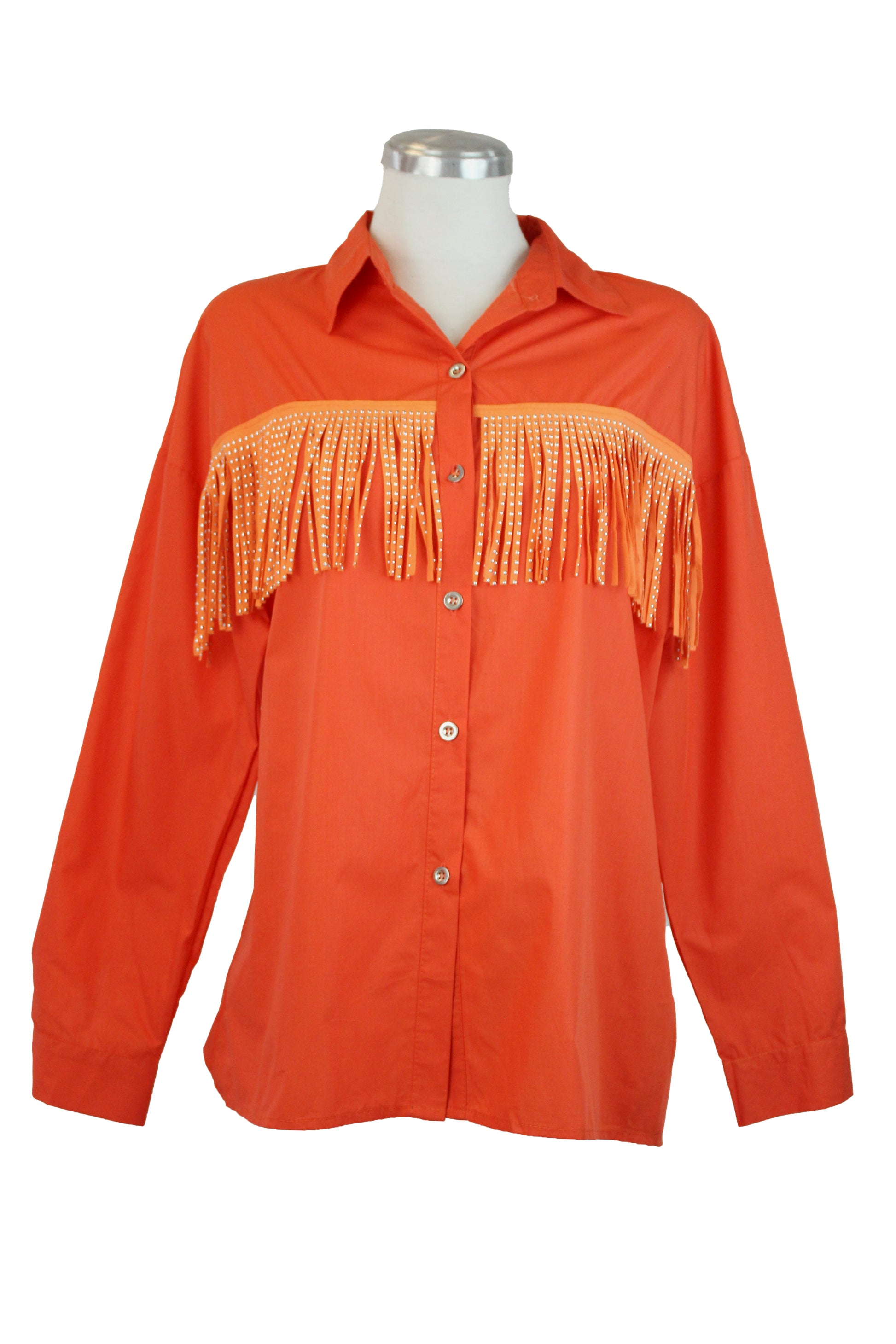 10742 Camisa Manga Larga Con Tira Barbitas al Frente
