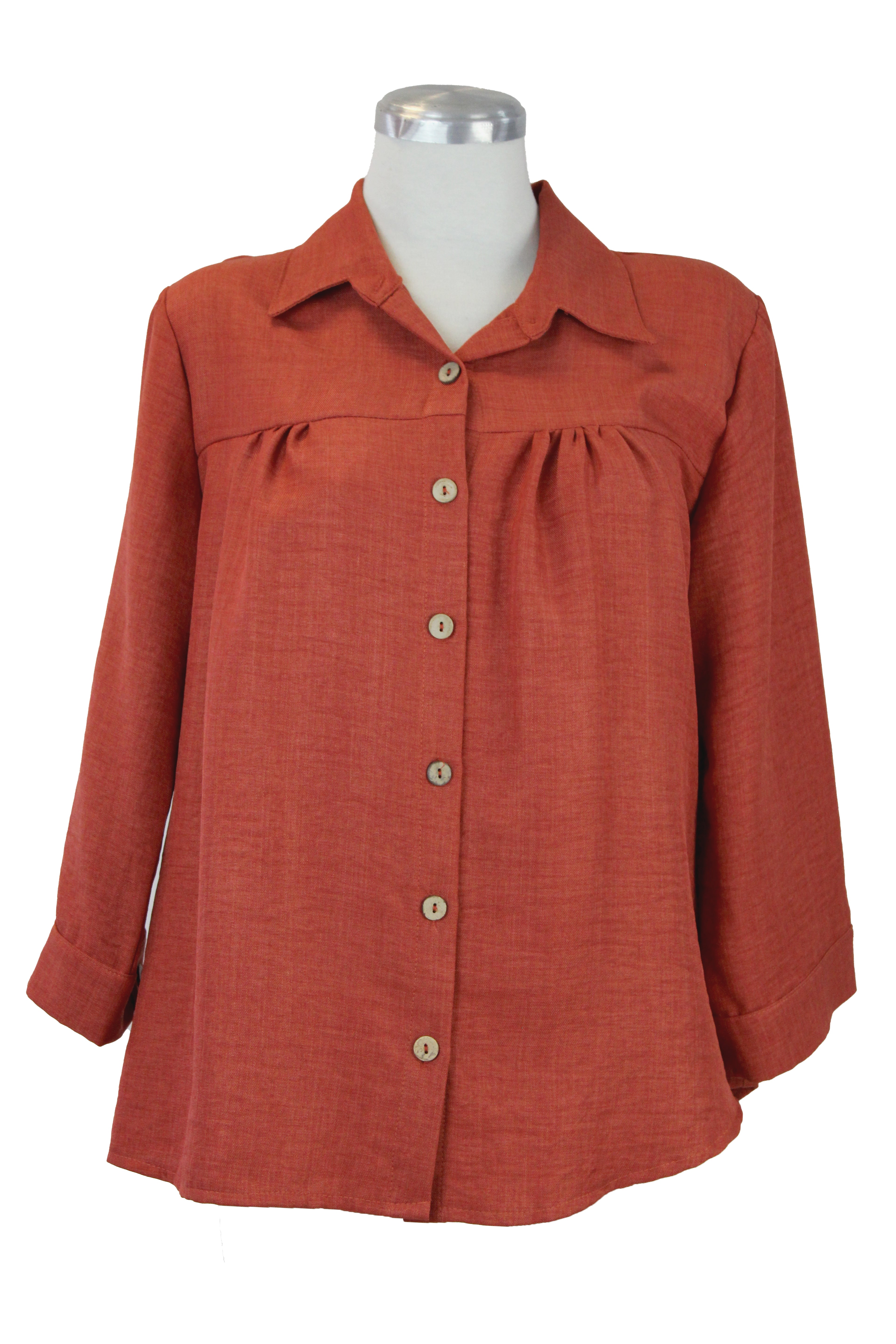 0016 Blusa Con Cuello Abotonada