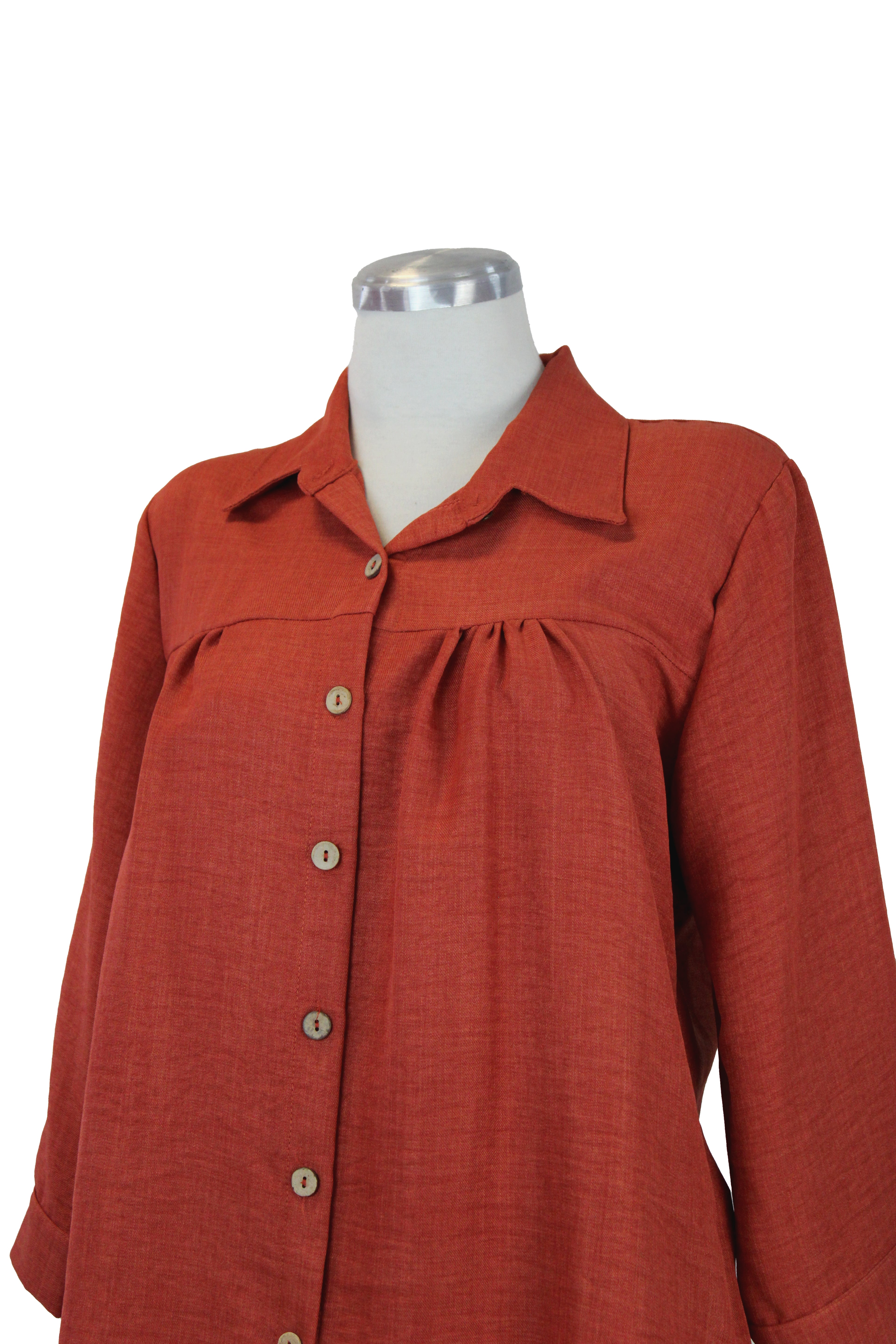 0016 Blusa Con Cuello Abotonada