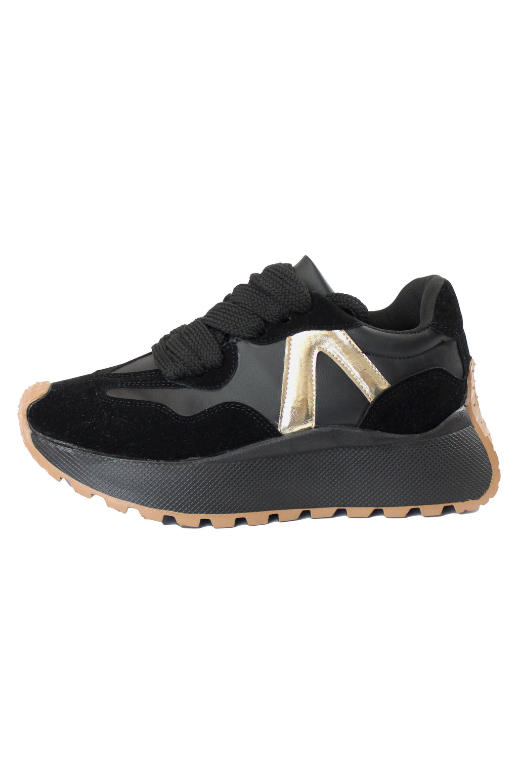 112 Teni Dakar Sneaker Negro C/Dorado