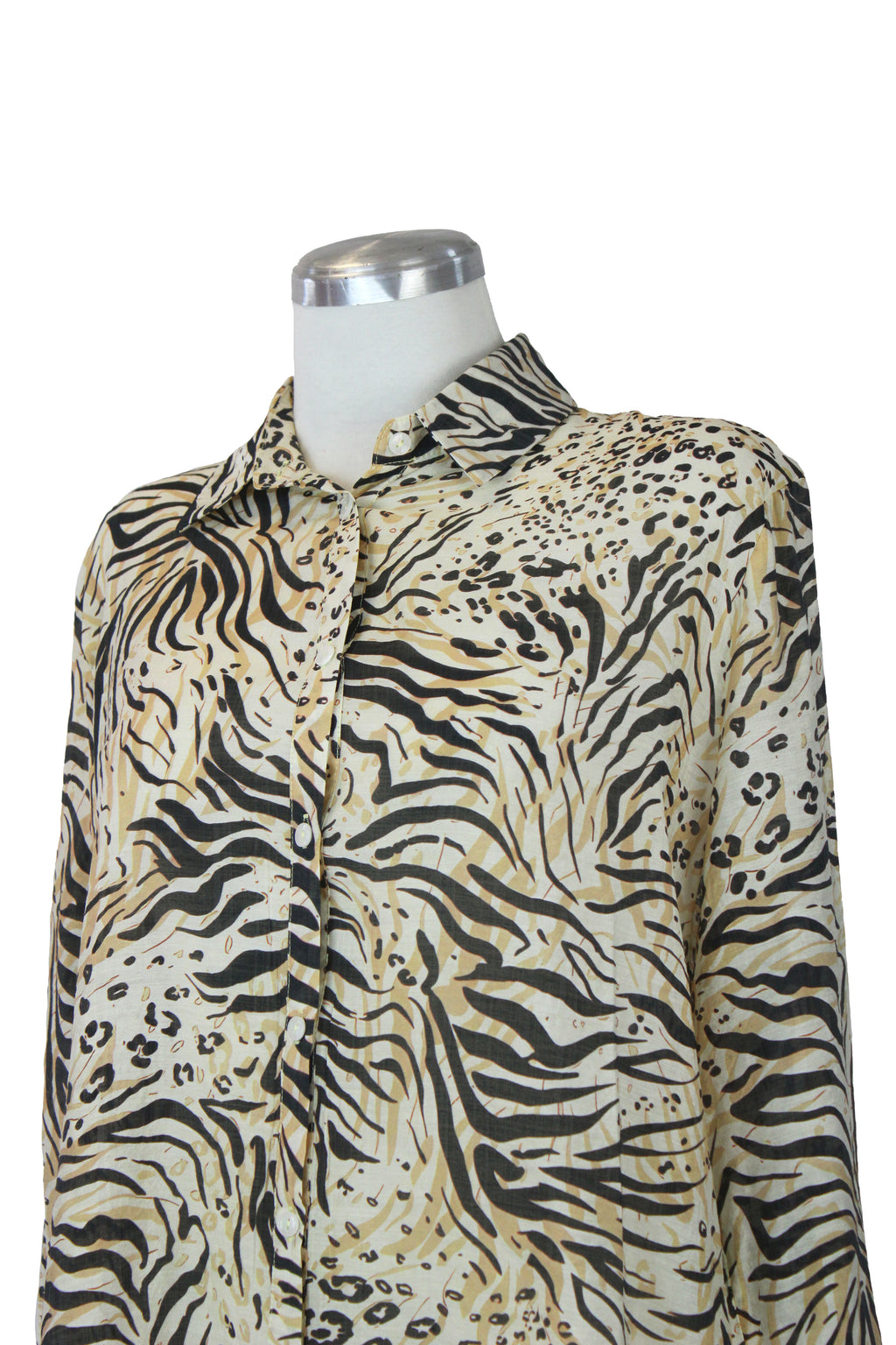 FW2498Camisa rayón Animal Print
