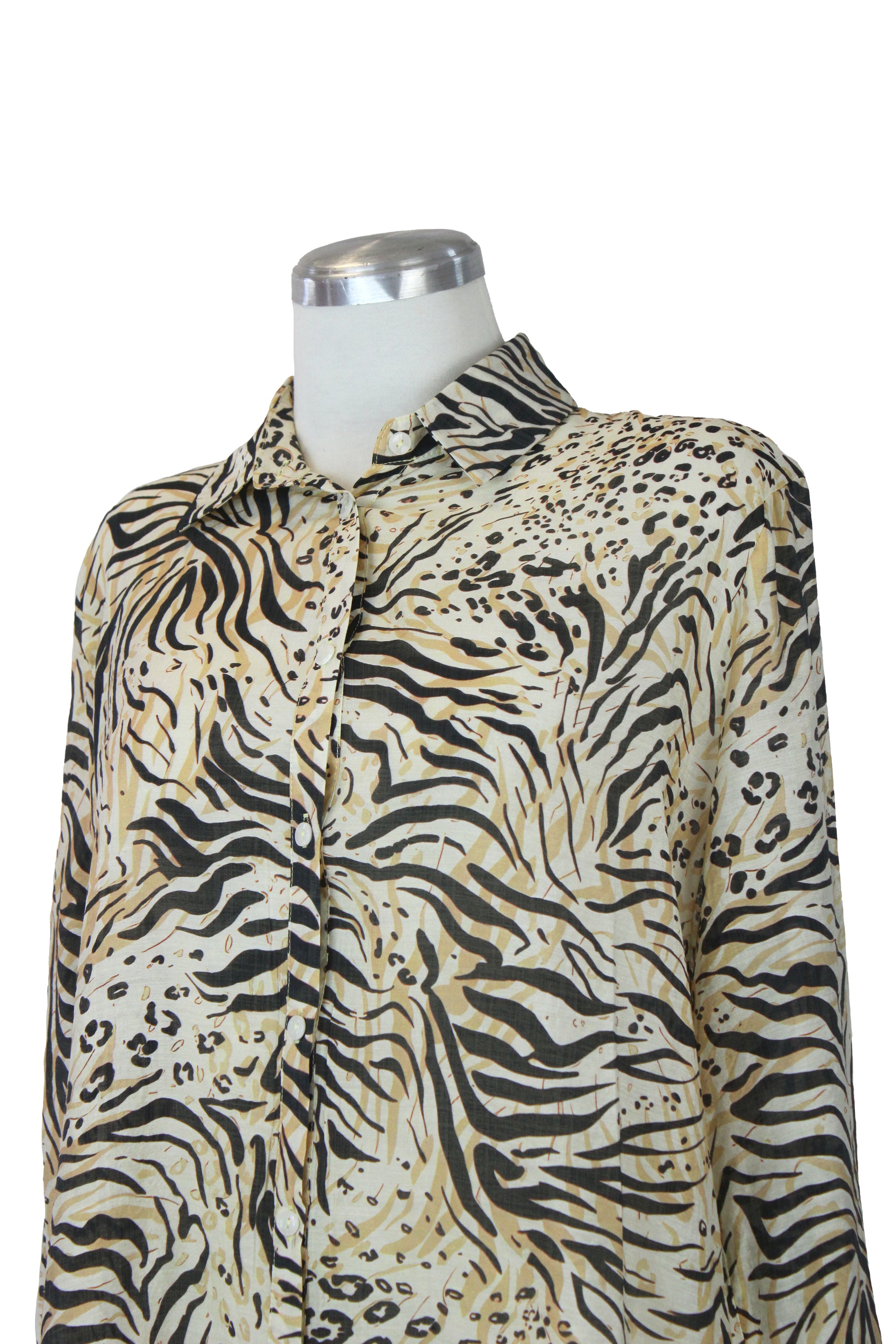 FW2498Camisa rayón Animal Print