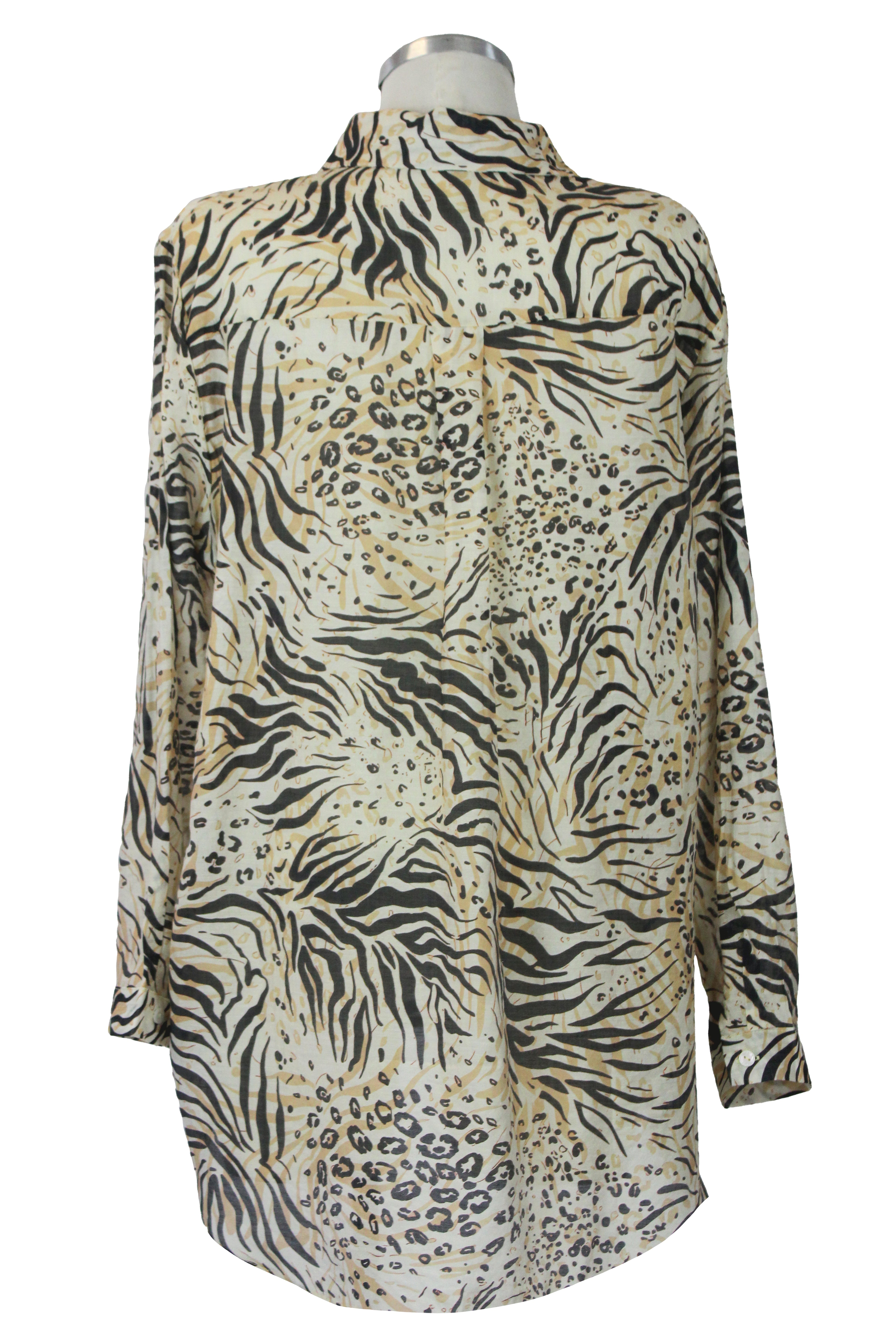 FW2498Camisa rayón Animal Print