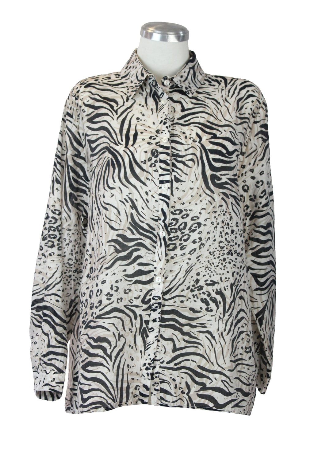 FW2498Camisa rayón Animal Print