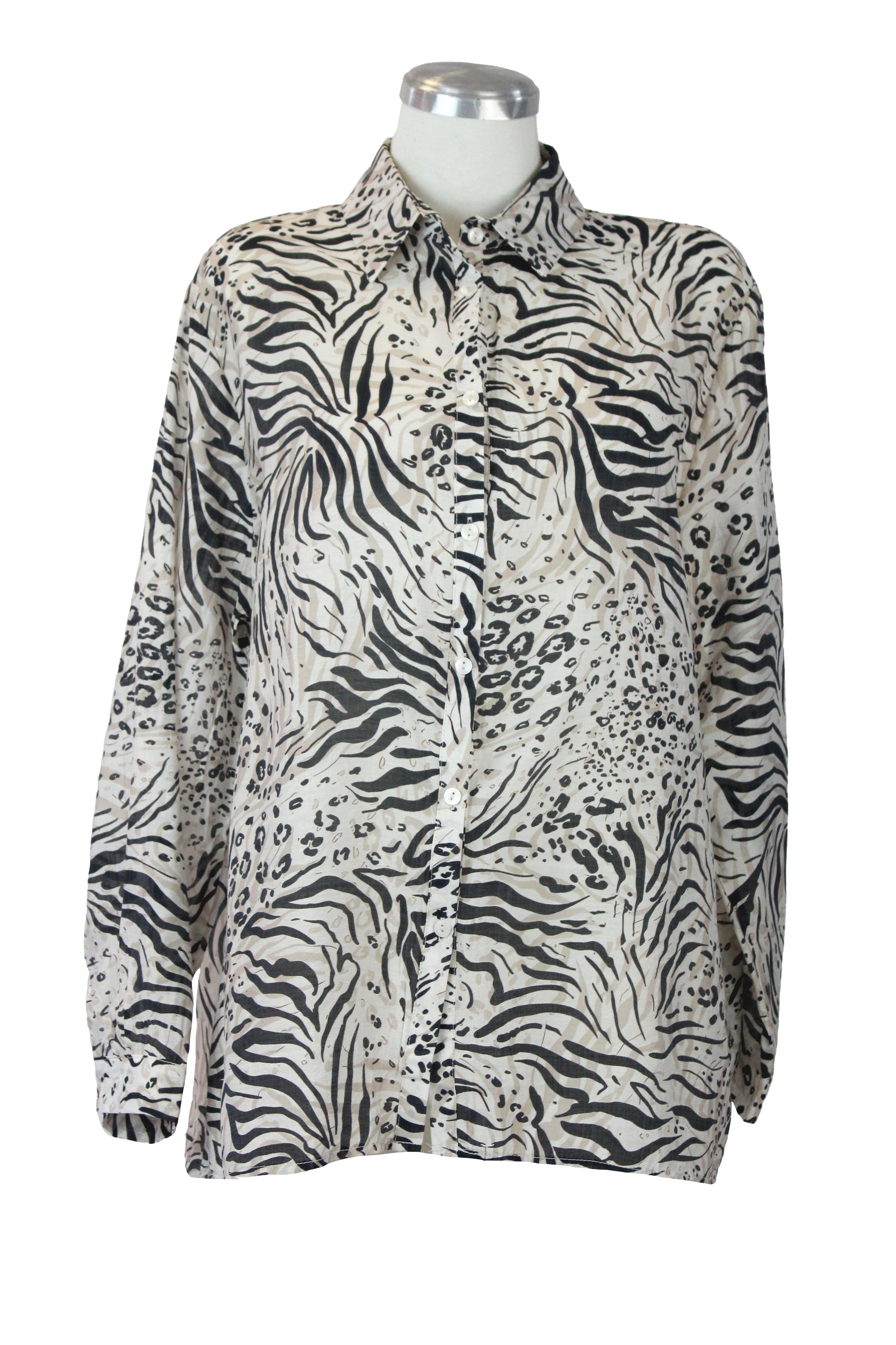 FW2498Camisa rayón Animal Print