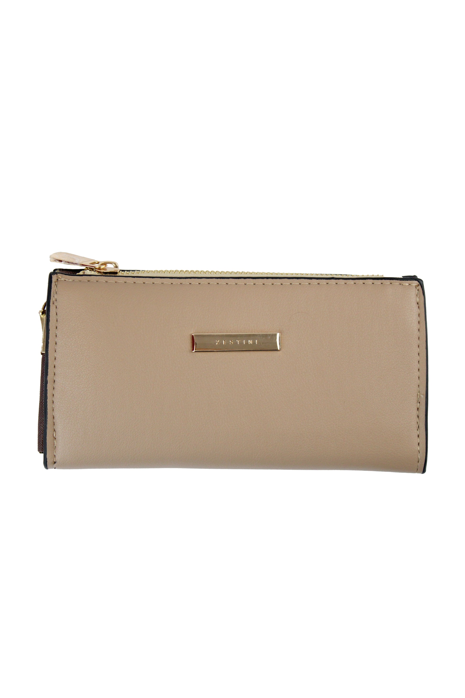 DEUX3012 Cartera Larga Lisa Zipper Trasero