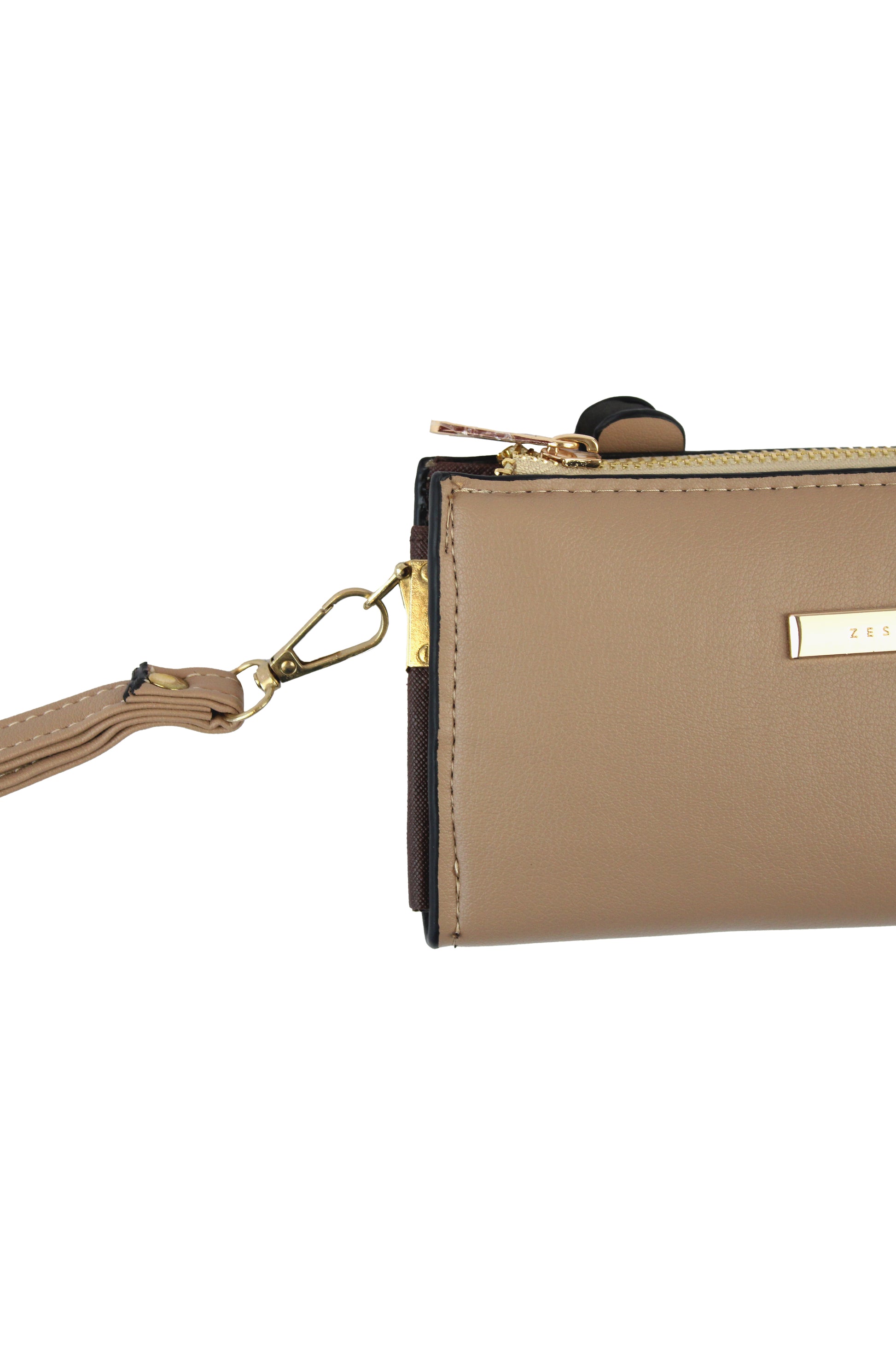 DEUX3012 Cartera Larga Lisa Zipper Trasero