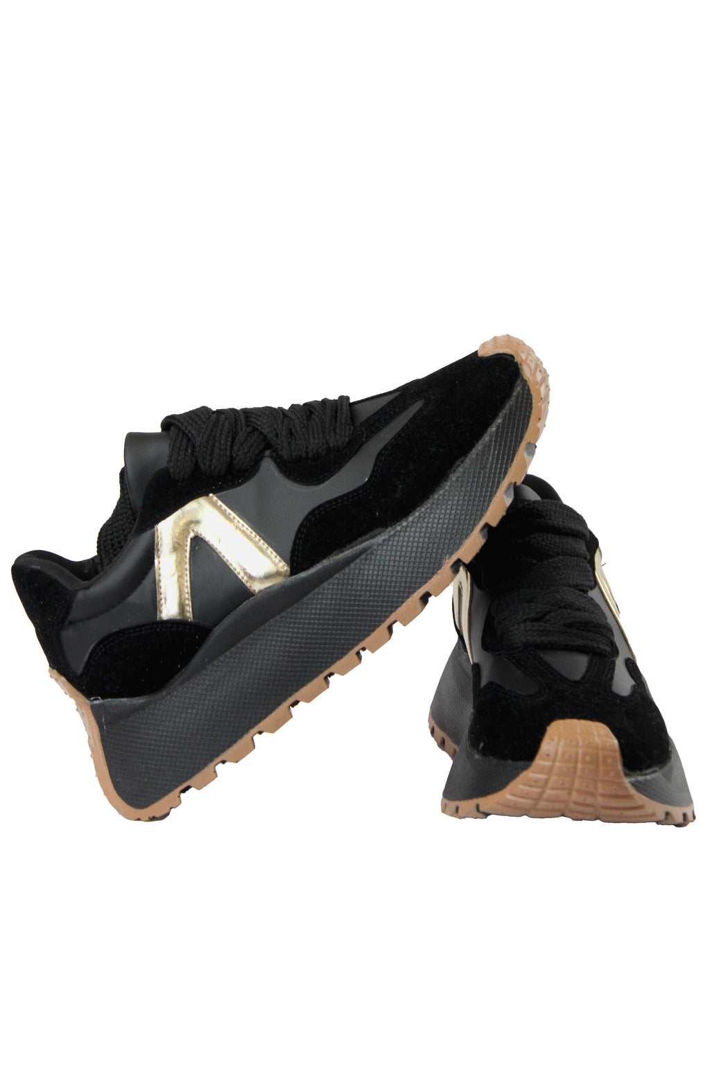112 Teni Dakar Sneaker Negro C/Dorado