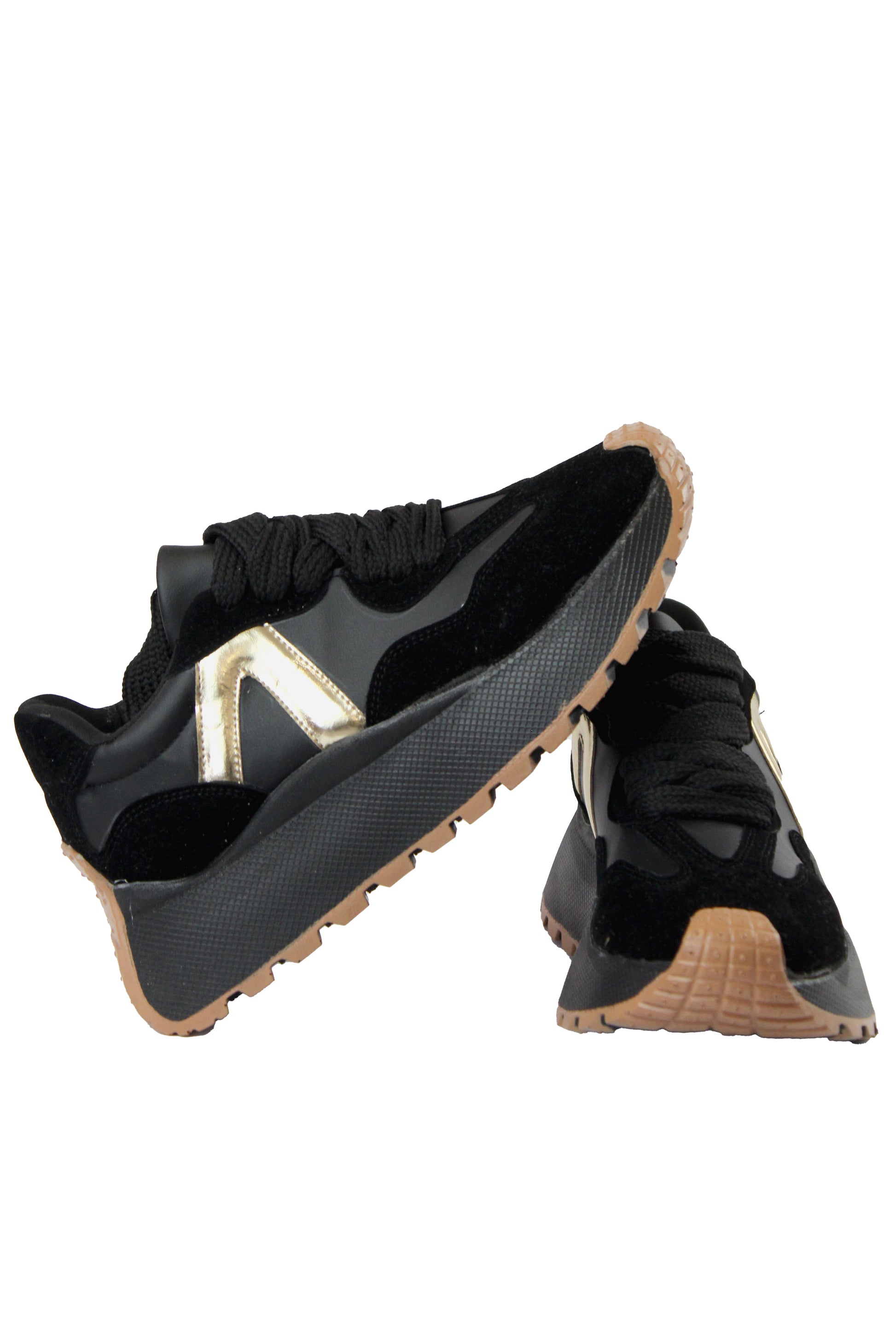 112 Teni Dakar Sneaker Negro C/Dorado