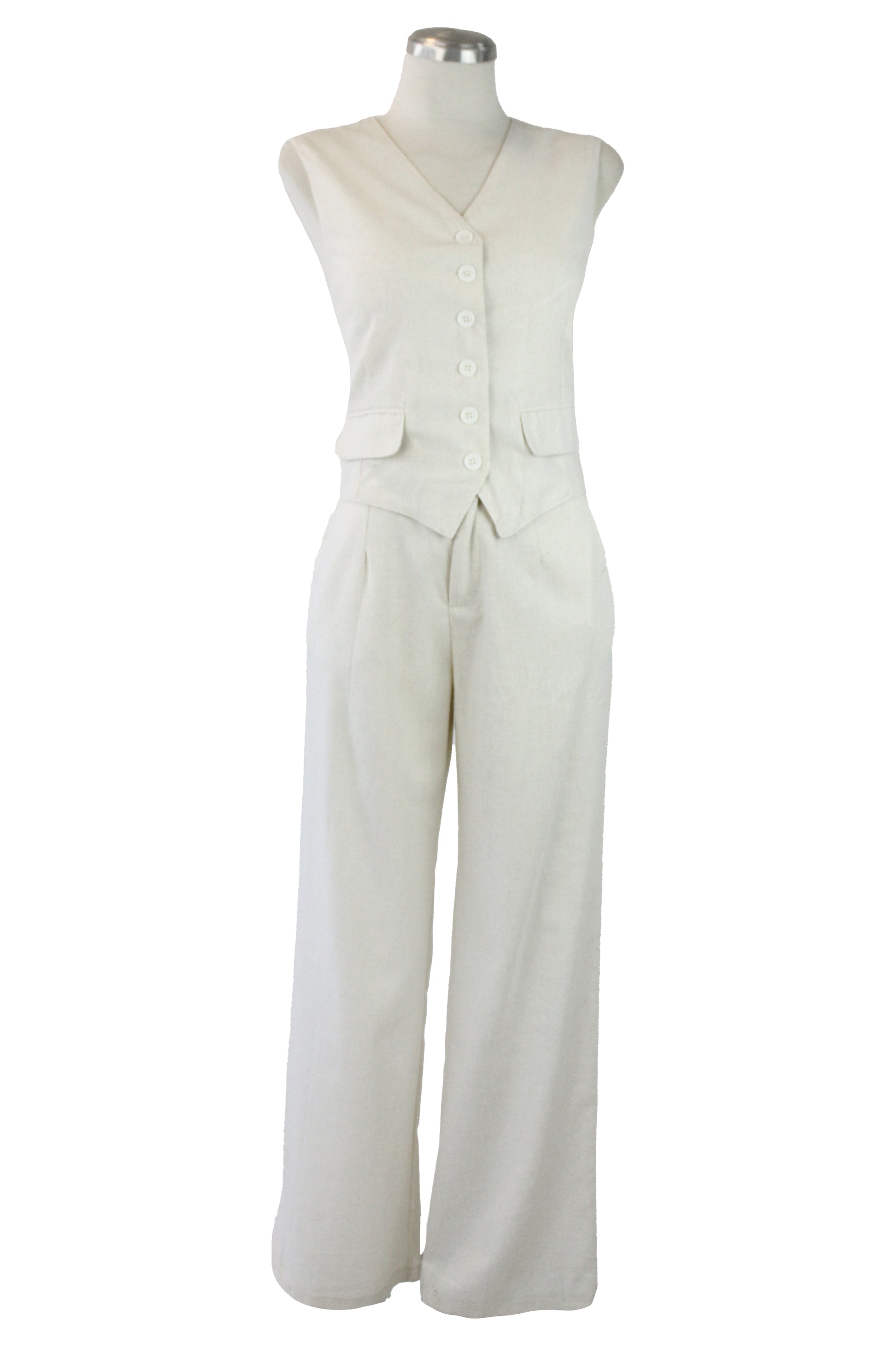 LDD1096 Conjunto Chaleco lino