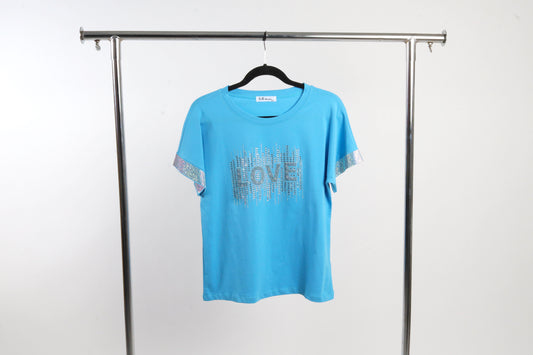 GX-3K121 Camisa “Love” Brillos