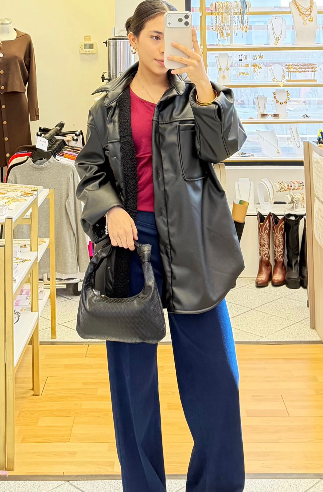 T3678 Pantalón Tipo Mezclilla con Pretina Ancha