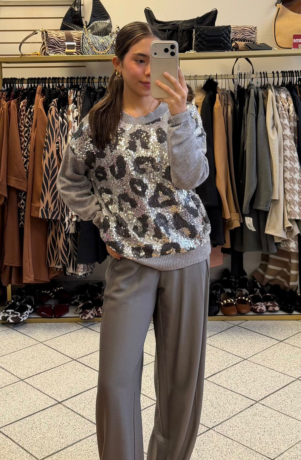 5828 Suéter Animal P con Lentejuelas Torna Sol