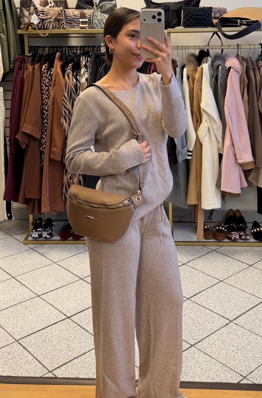 P3167A Conjunto Tipo Suéter Manga Larga