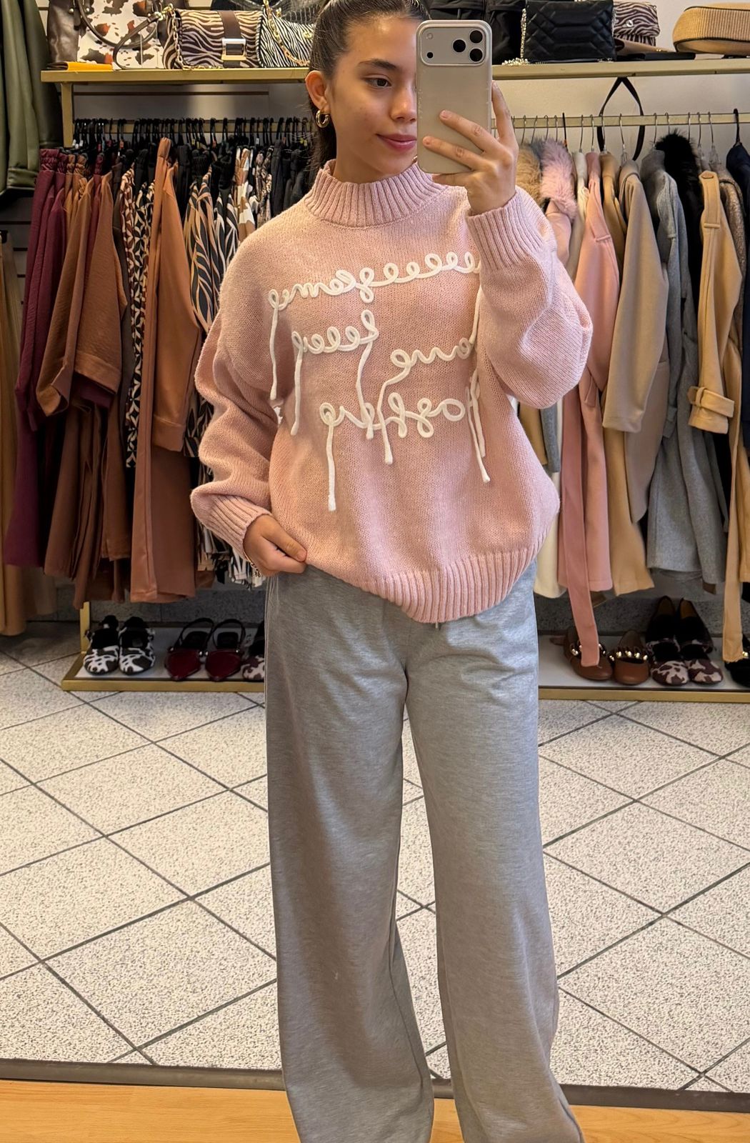 ZH-1675 Pantalonera Recta con Encaje Superior