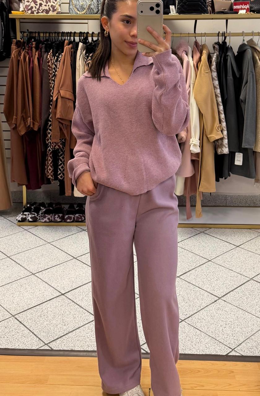 3333 Pantalonera Rayas Sutiles con Elástico