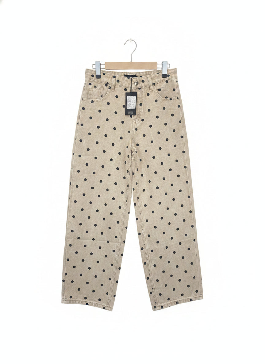 CL-26Y-3249-9 Pantalón Barril Dots
