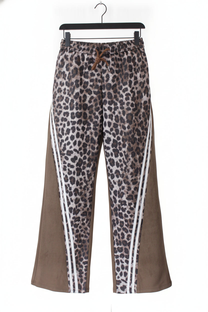 PS987 Pantalonera Animal Print Doble Raya Cruzada con Elástico