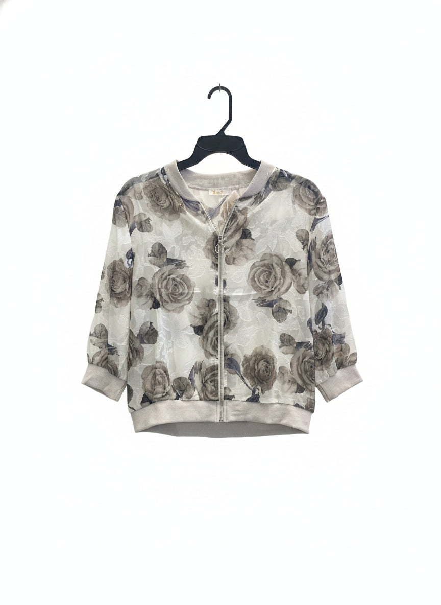 HY-J630-12 Chaqueta Trans Flores