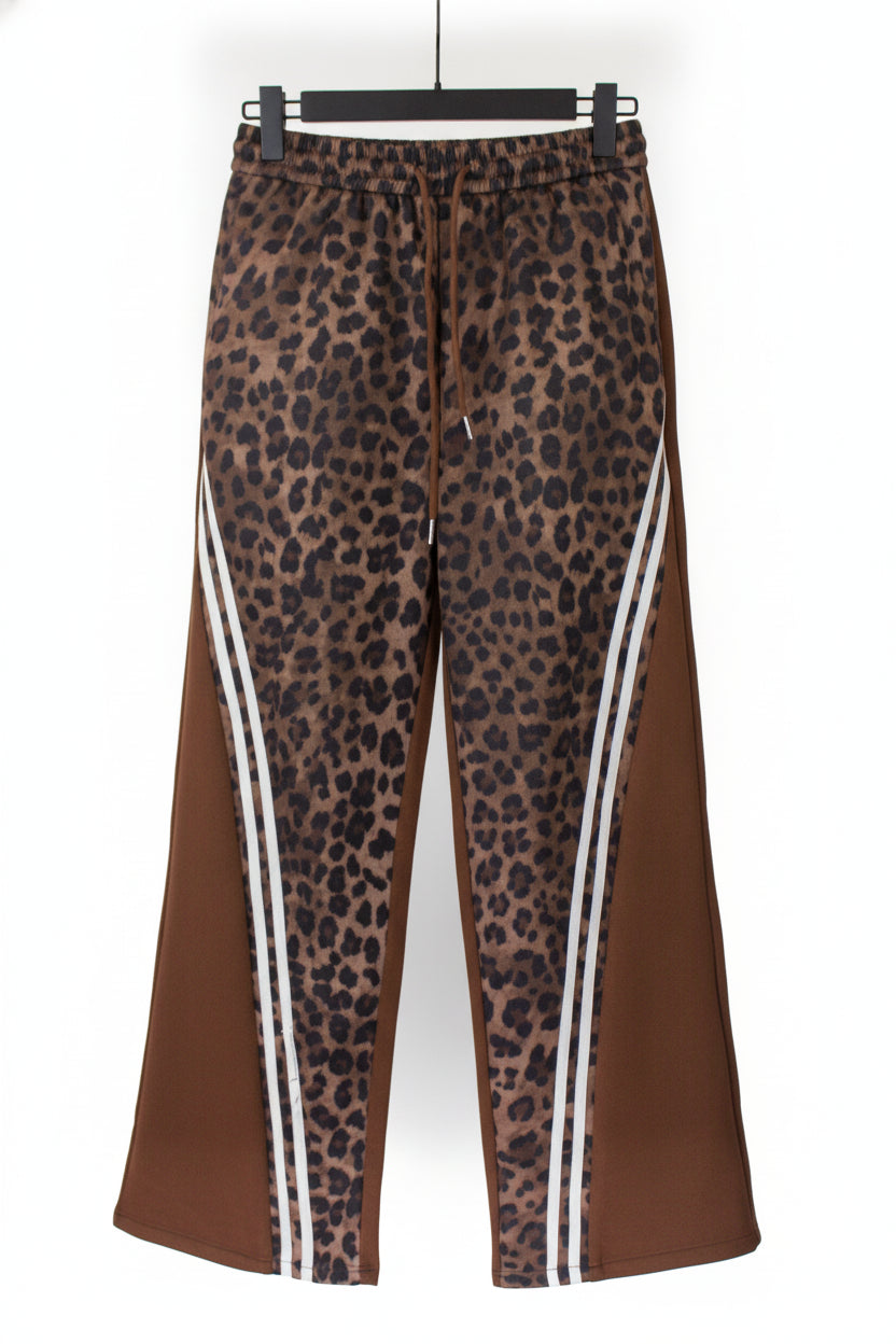 PS987 Pantalonera Animal Print Doble Raya Cruzada con Elástico