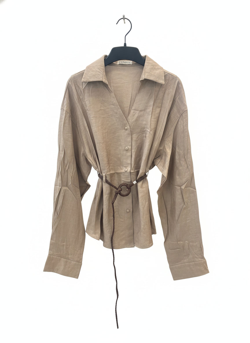 EU-HS710-12 Camisa Cinto Trenza