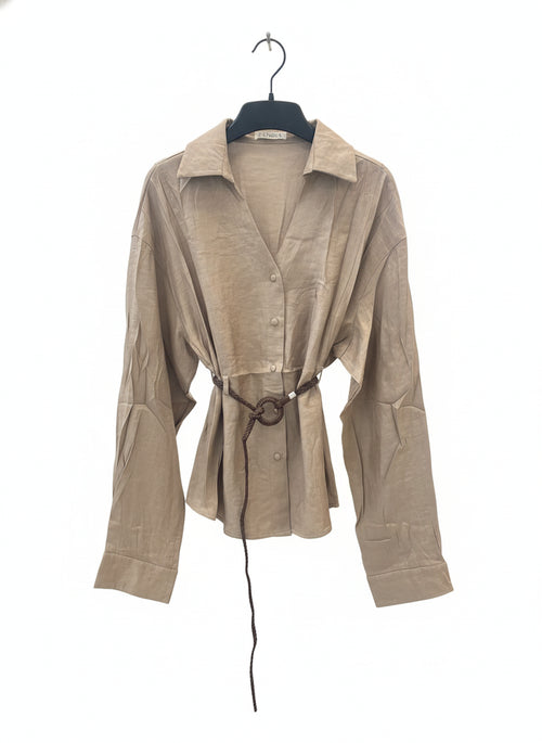 EU-HS710-12 Camisa Cinto Trenza