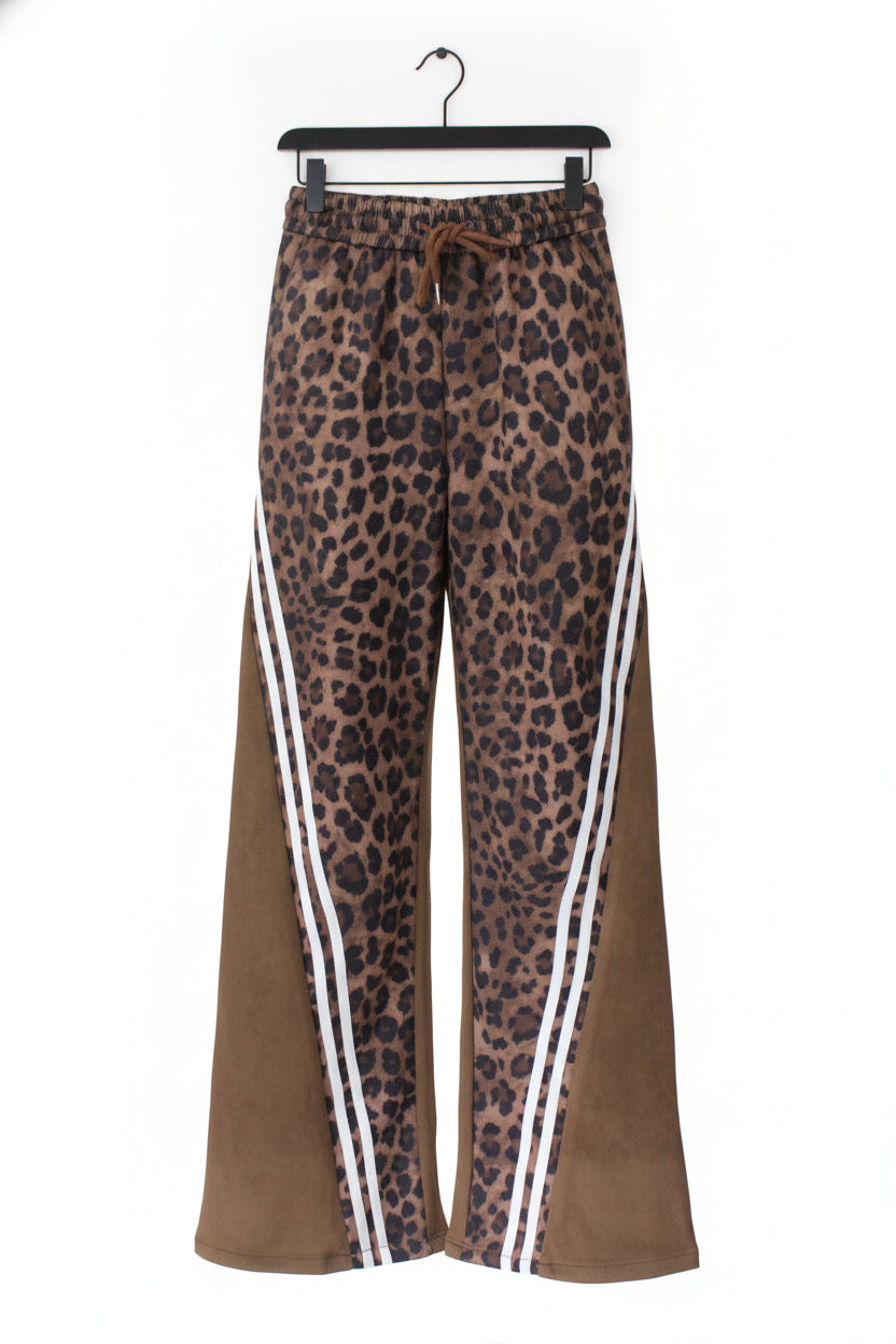 PS987 Pantalonera Animal Print Doble Raya Cruzada con Elástico
