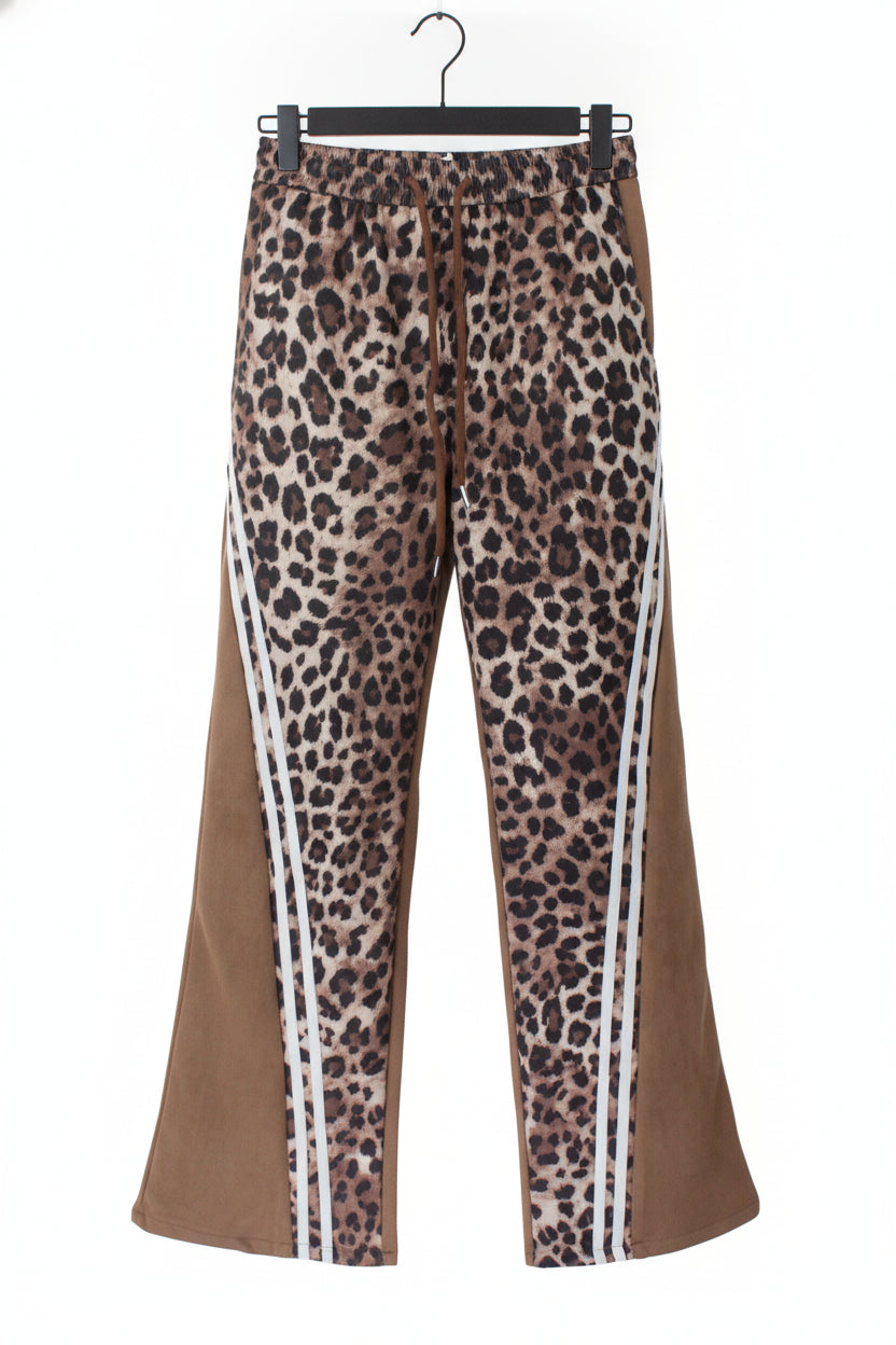 PS987 Pantalonera Animal Print Doble Raya Cruzada con Elástico