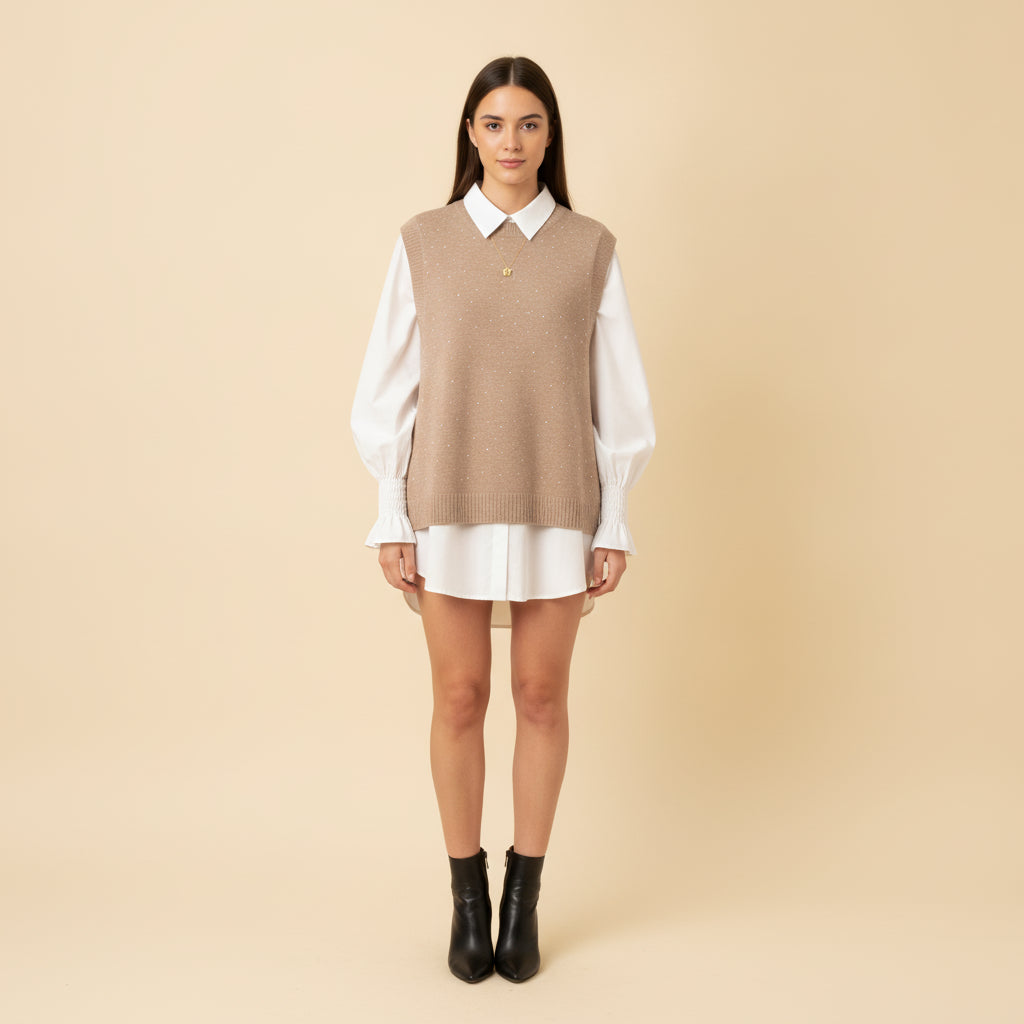 Camisa Chaleco V-QY011-12