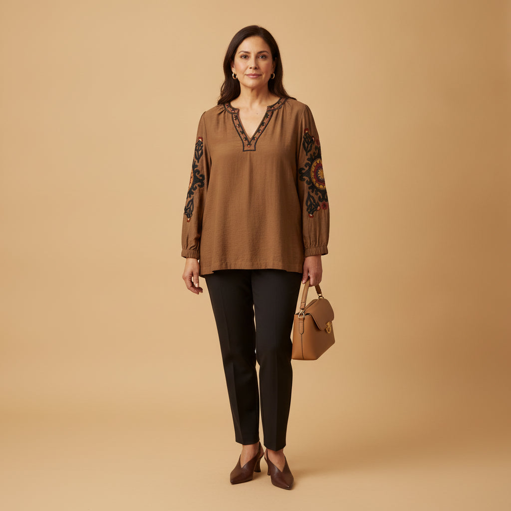 Blusa Bordado EU-LL018-12