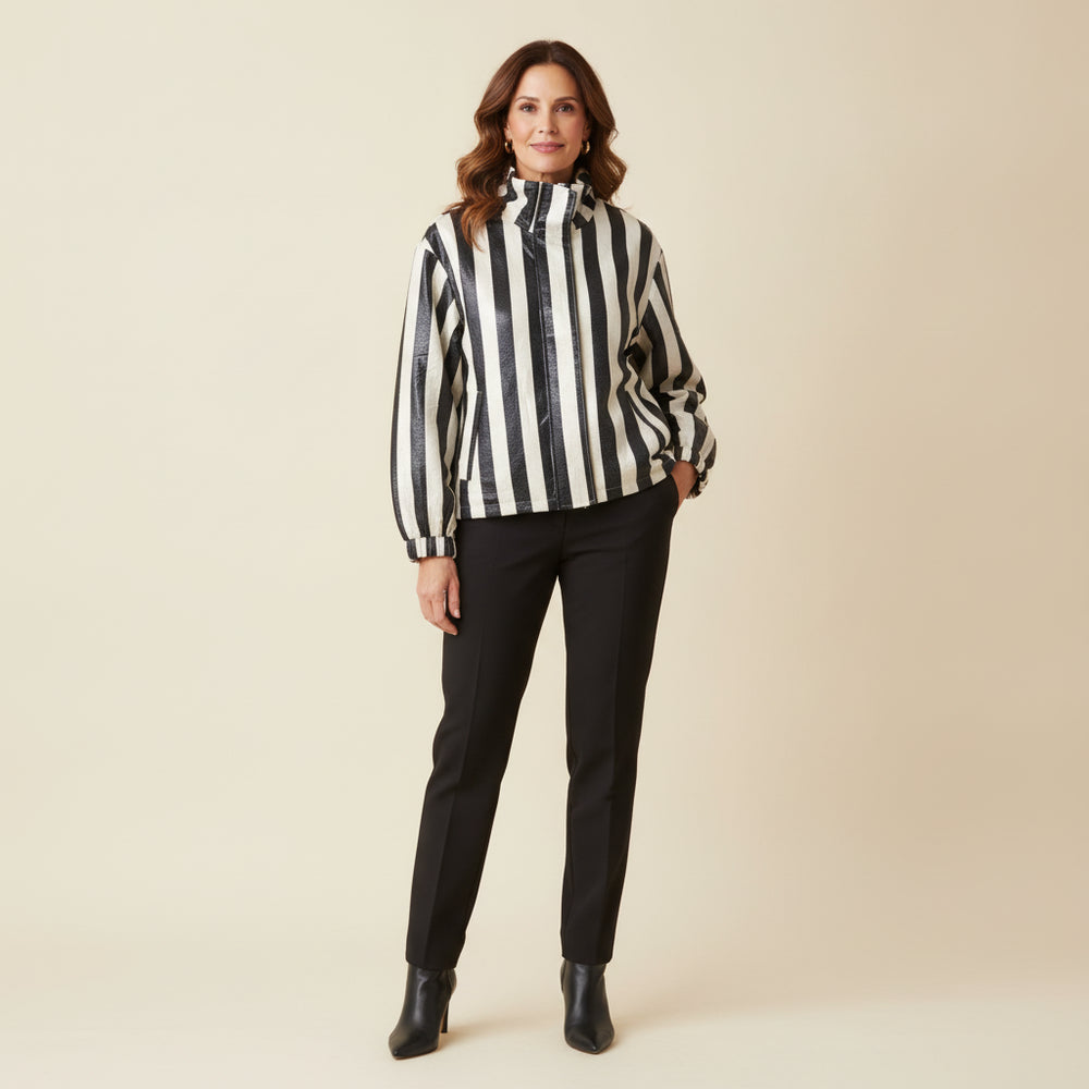 Chaqueta Rayada YM- AC-0048-8