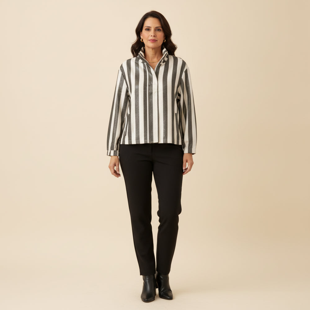 Chaqueta Rayada YM- AC-0048-8