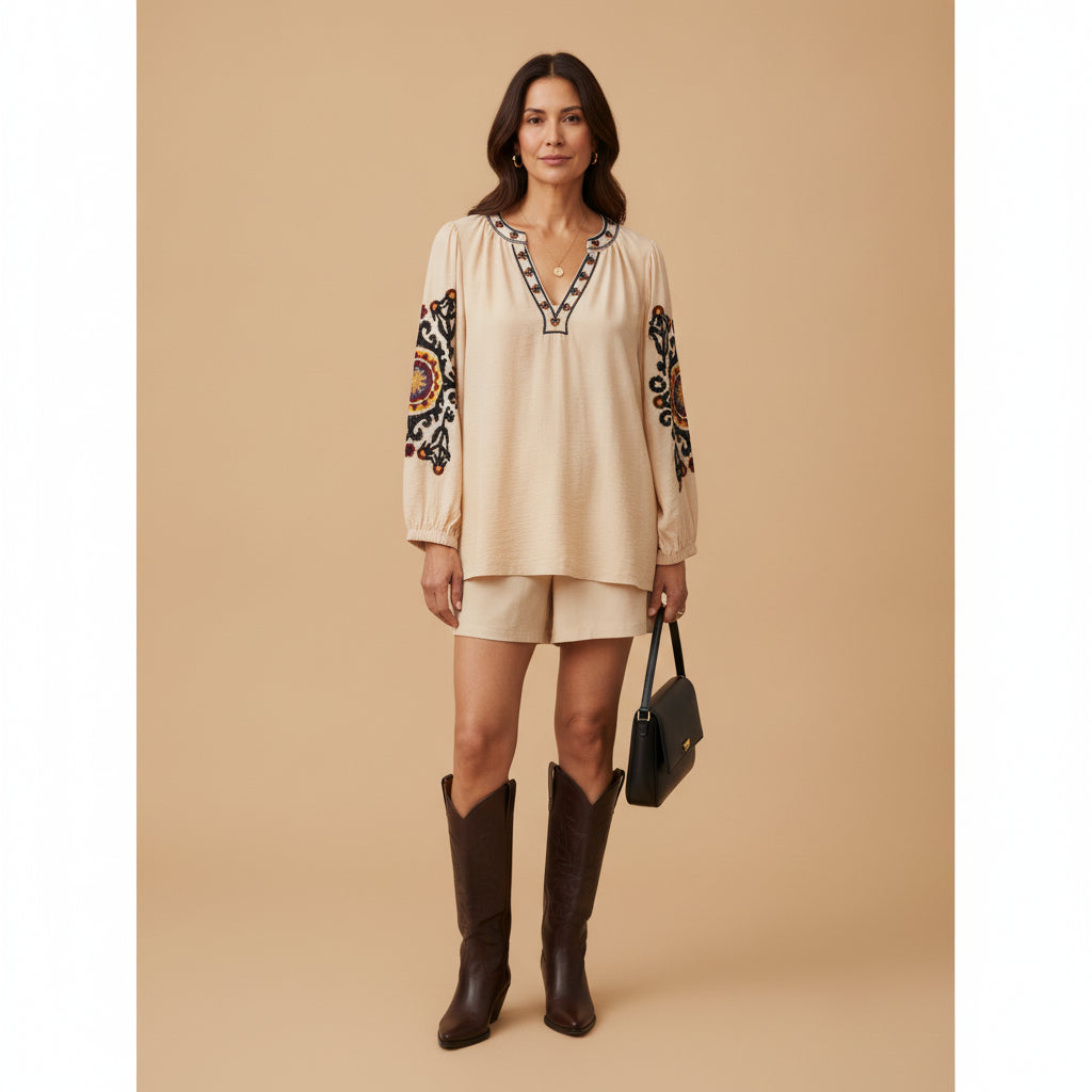 Blusa Bordado EU-LL018-12