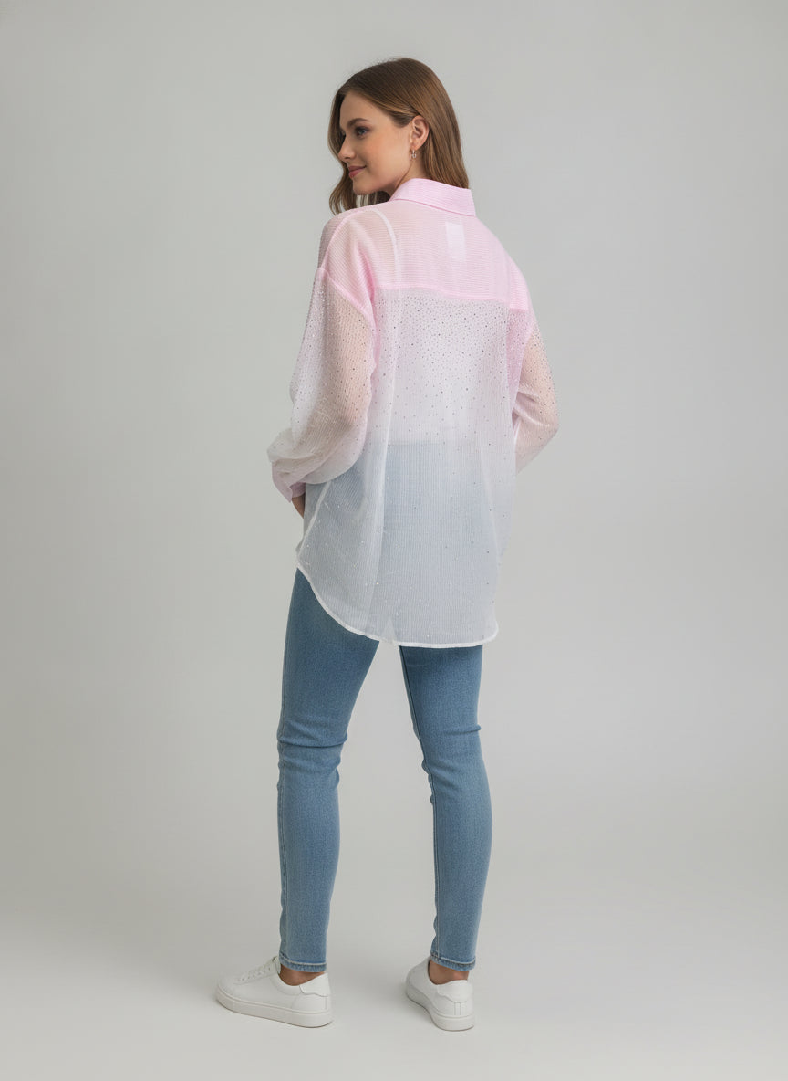 HY-J836-12 Camisa Degradado Brillos